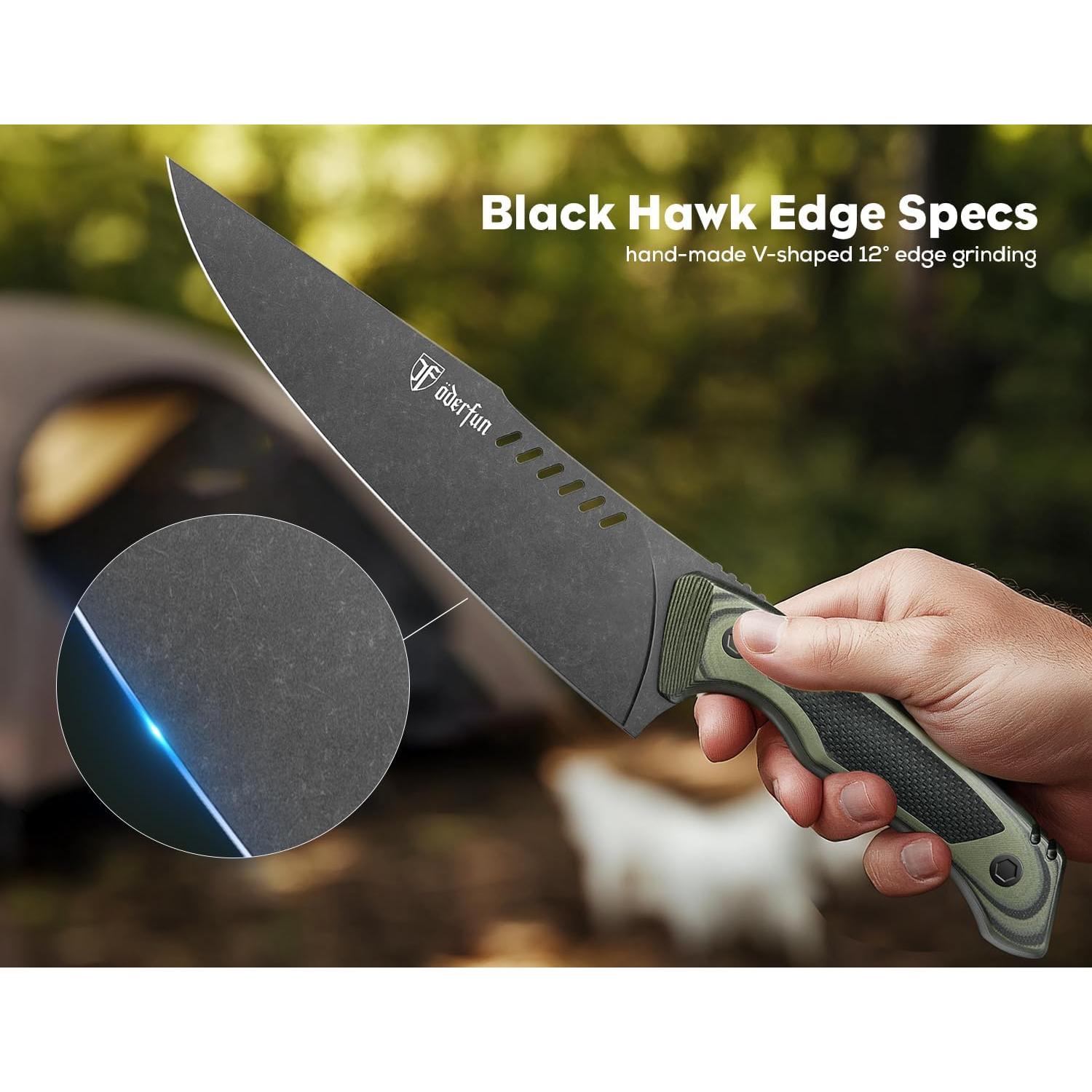 Cuchillo de Chef ODERFUN 20 cm Acero Alemán Full-Tang Verde