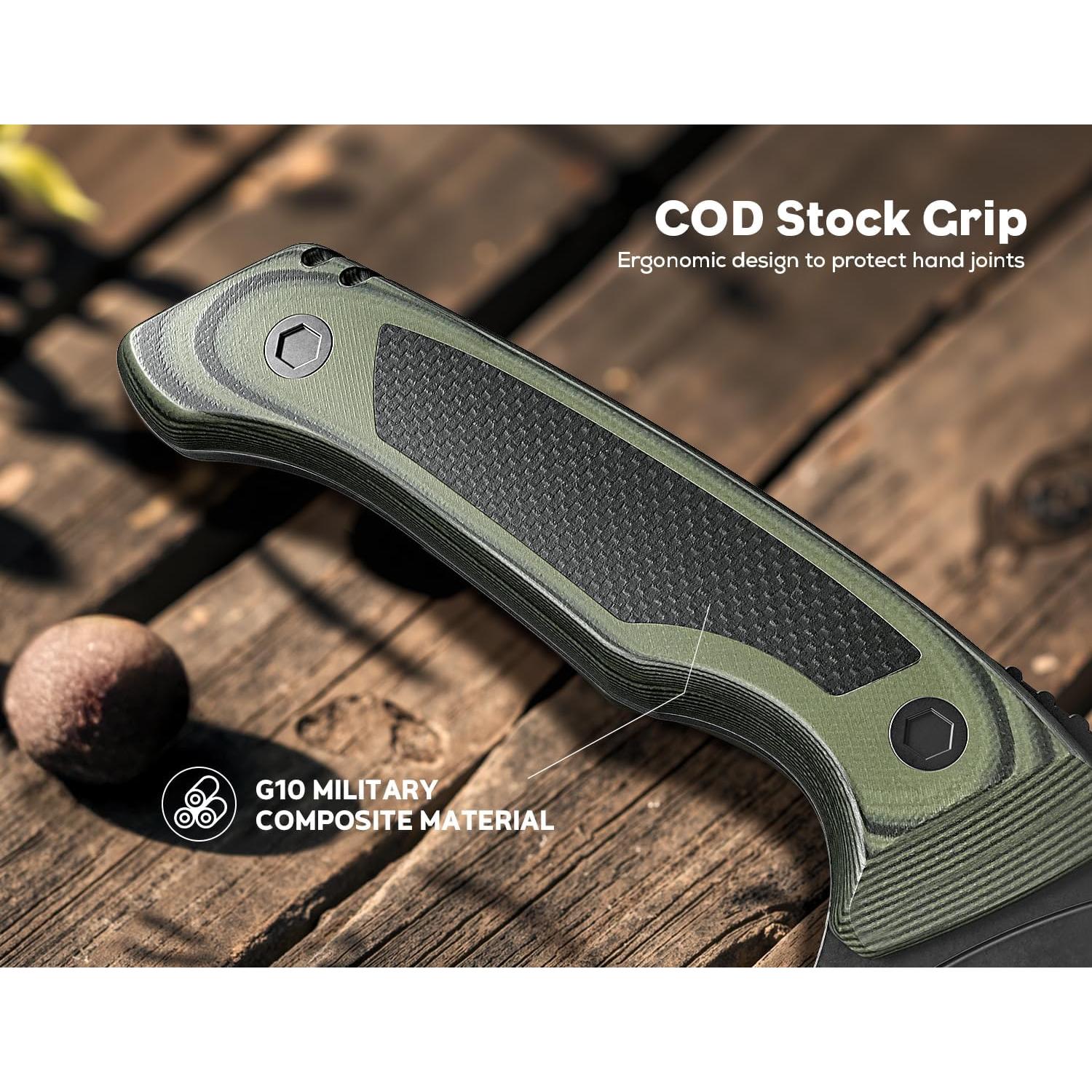 Cuchillo de Chef ODERFUN 20 cm Acero Alemán Full-Tang Verde