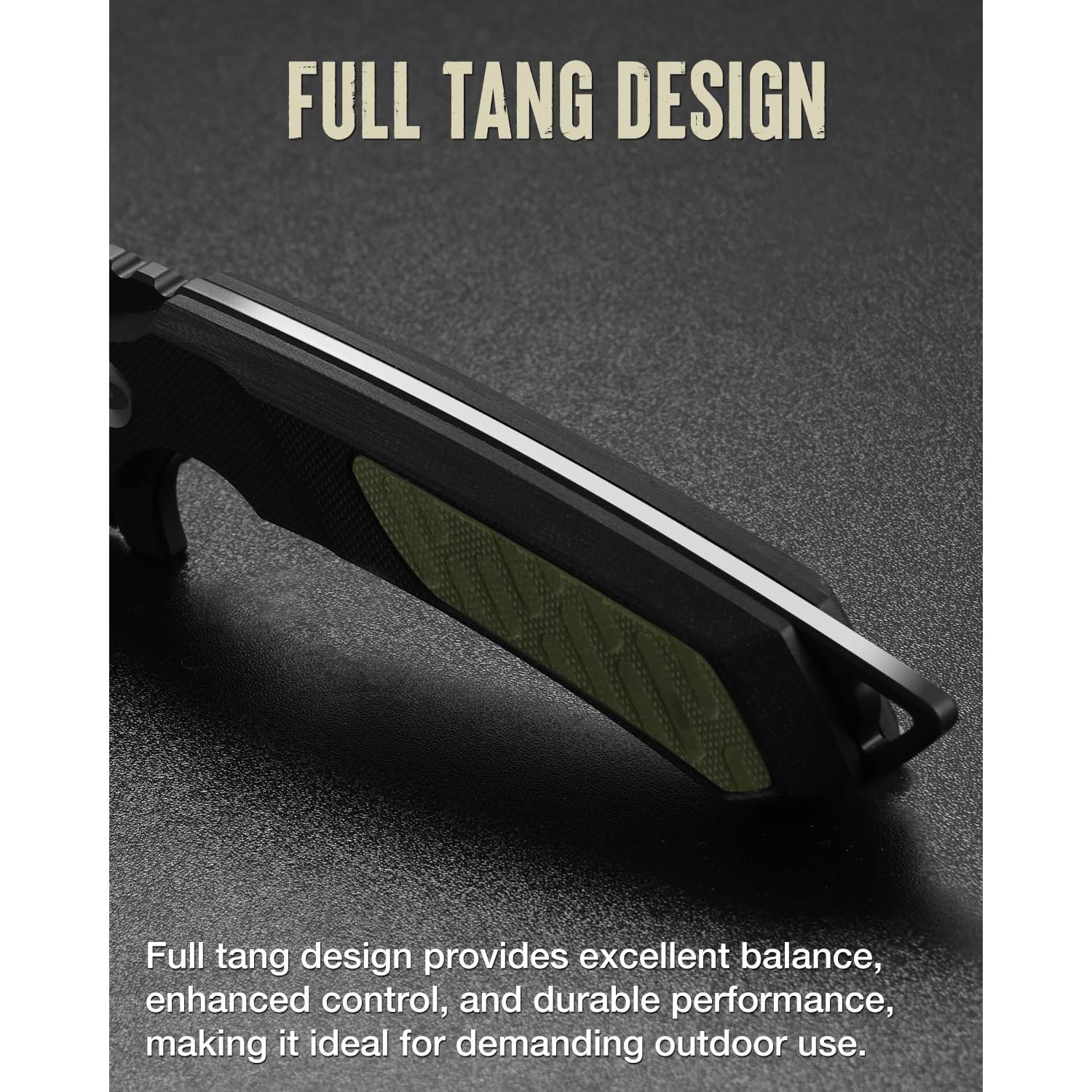 Cuchillo de hoja fija Mossy Oak 20.32 cm con funda Kydex