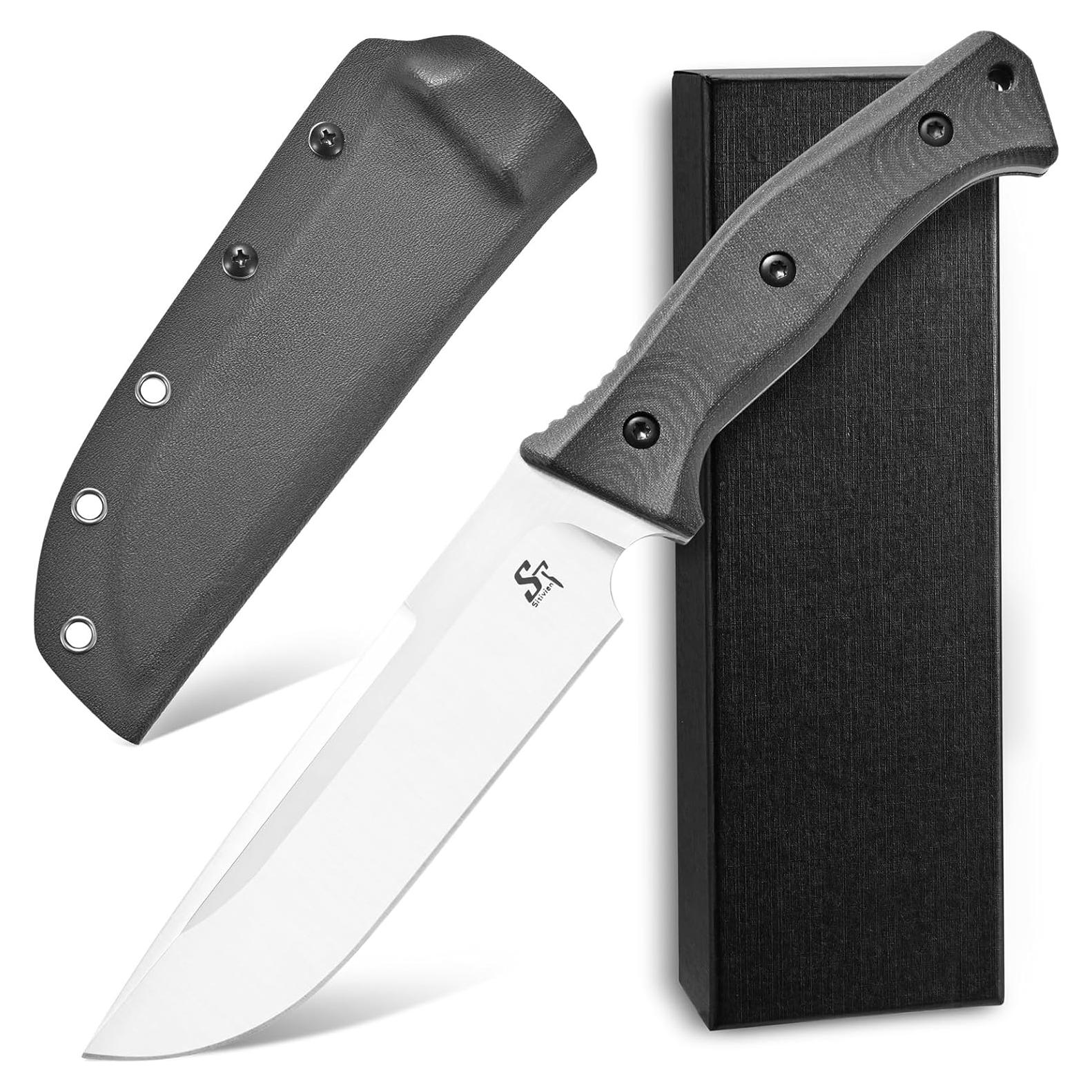 Cuchillo de hoja fija Sitivien ST22 de acero 154CM y mango Micarta