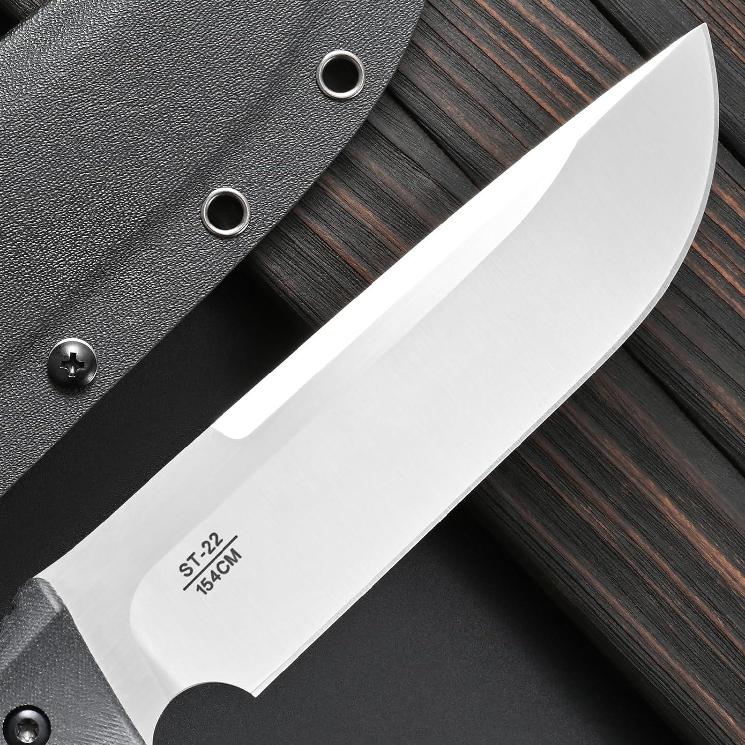 Cuchillo de hoja fija Sitivien ST22 de acero 154CM y mango Micarta