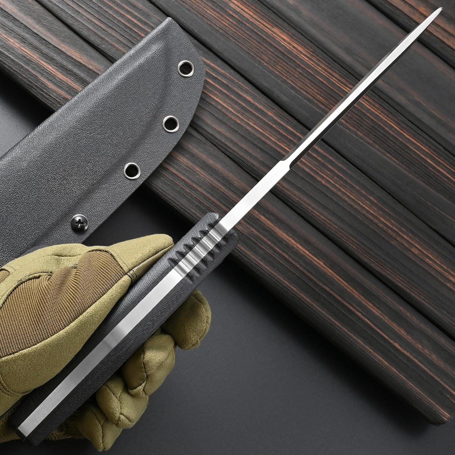 Cuchillo de hoja fija Sitivien ST22 de acero 154CM y mango Micarta