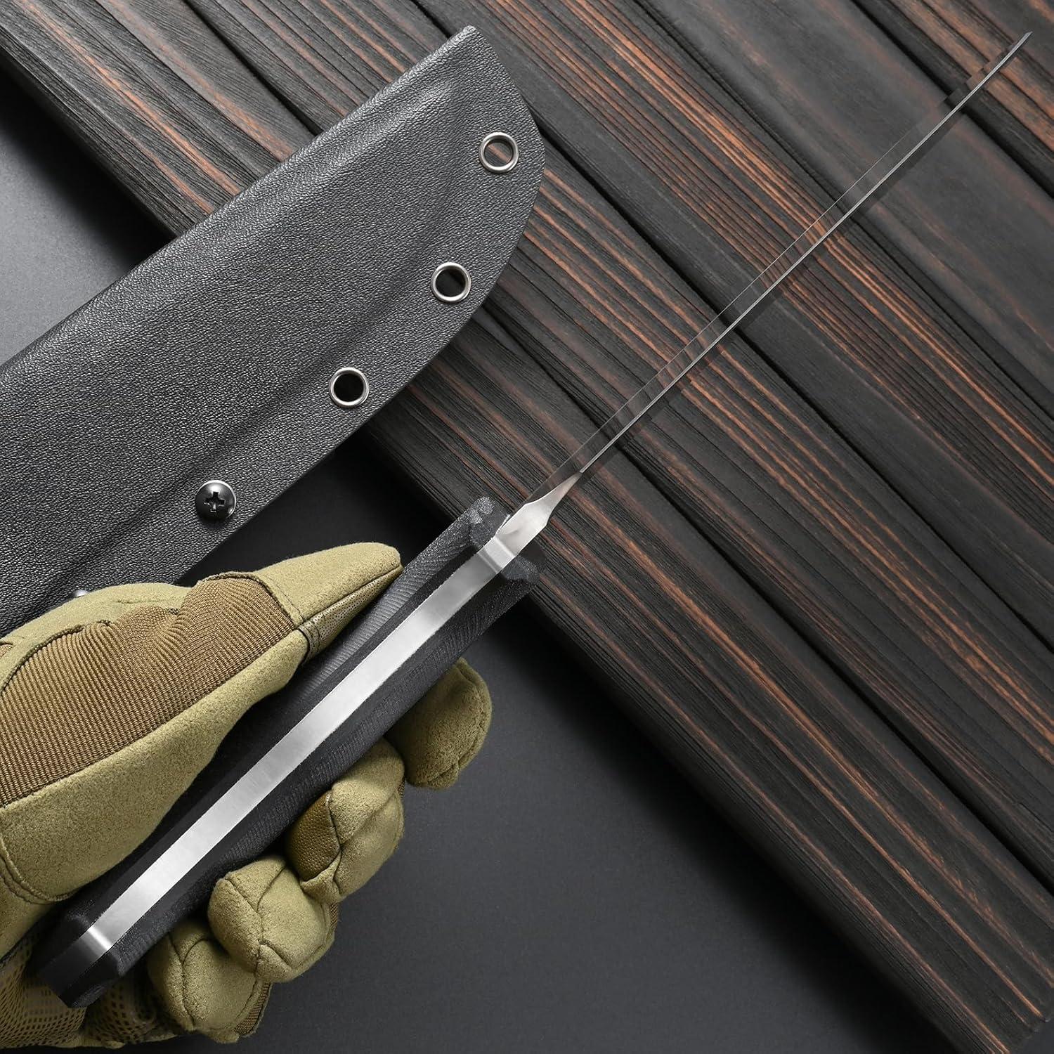 Cuchillo de hoja fija Sitivien ST22 de acero 154CM y mango Micarta