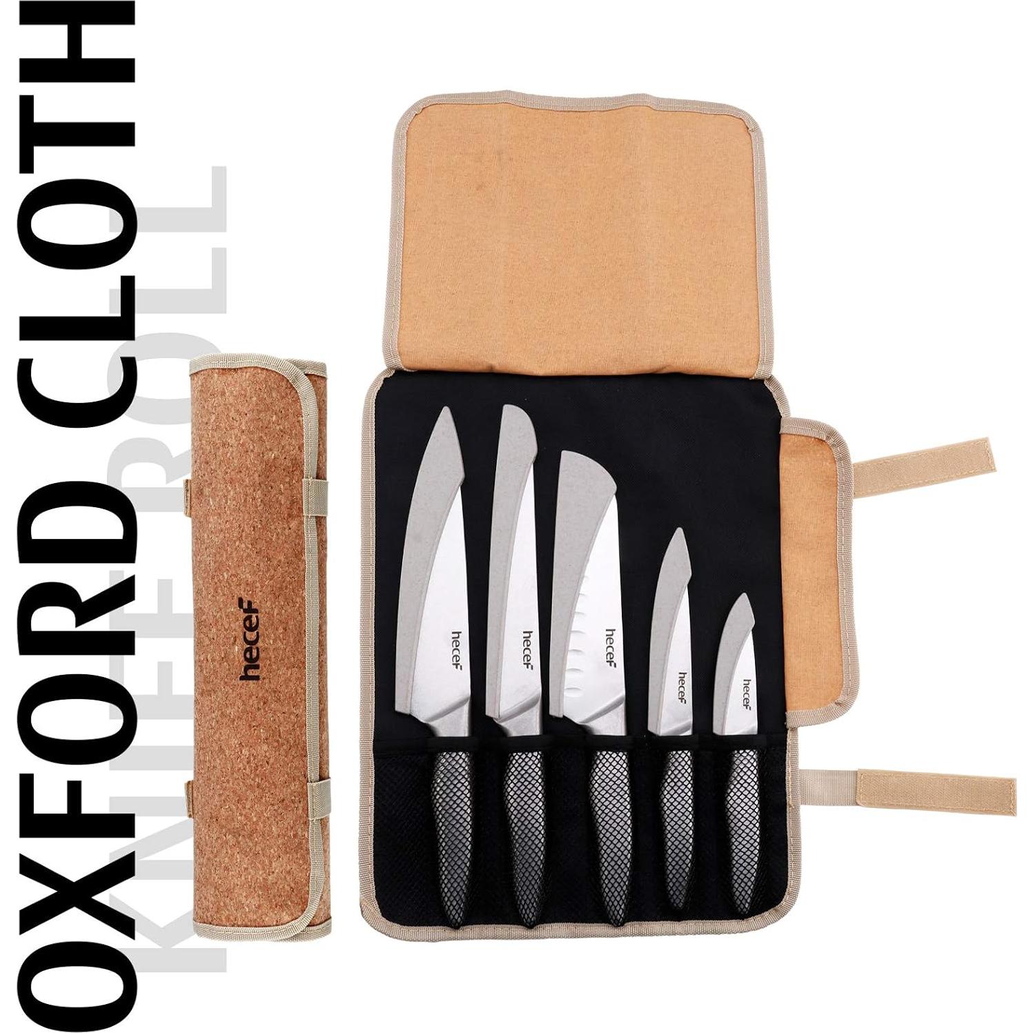 Juego de Cuchillos de Cocina Vintage hecef - 5 Piezas Acero Inoxidable