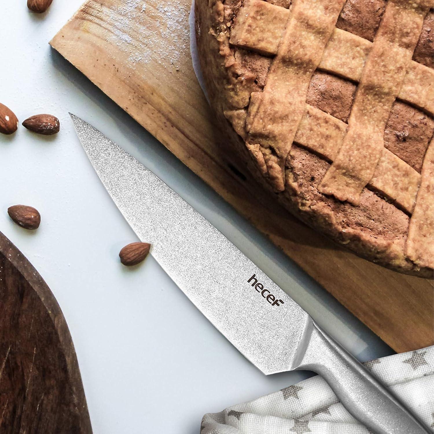 Juego de Cuchillos de Cocina Vintage hecef - 5 Piezas Acero Inoxidable