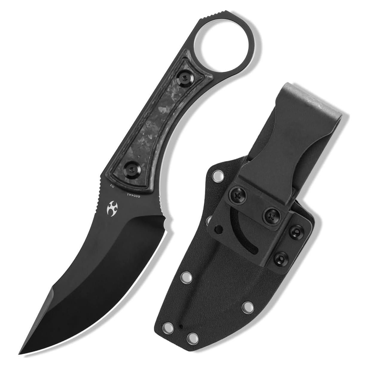 Cuchillo de hoja fija KANSEPT Niko D2 9 cm con funda Kydex