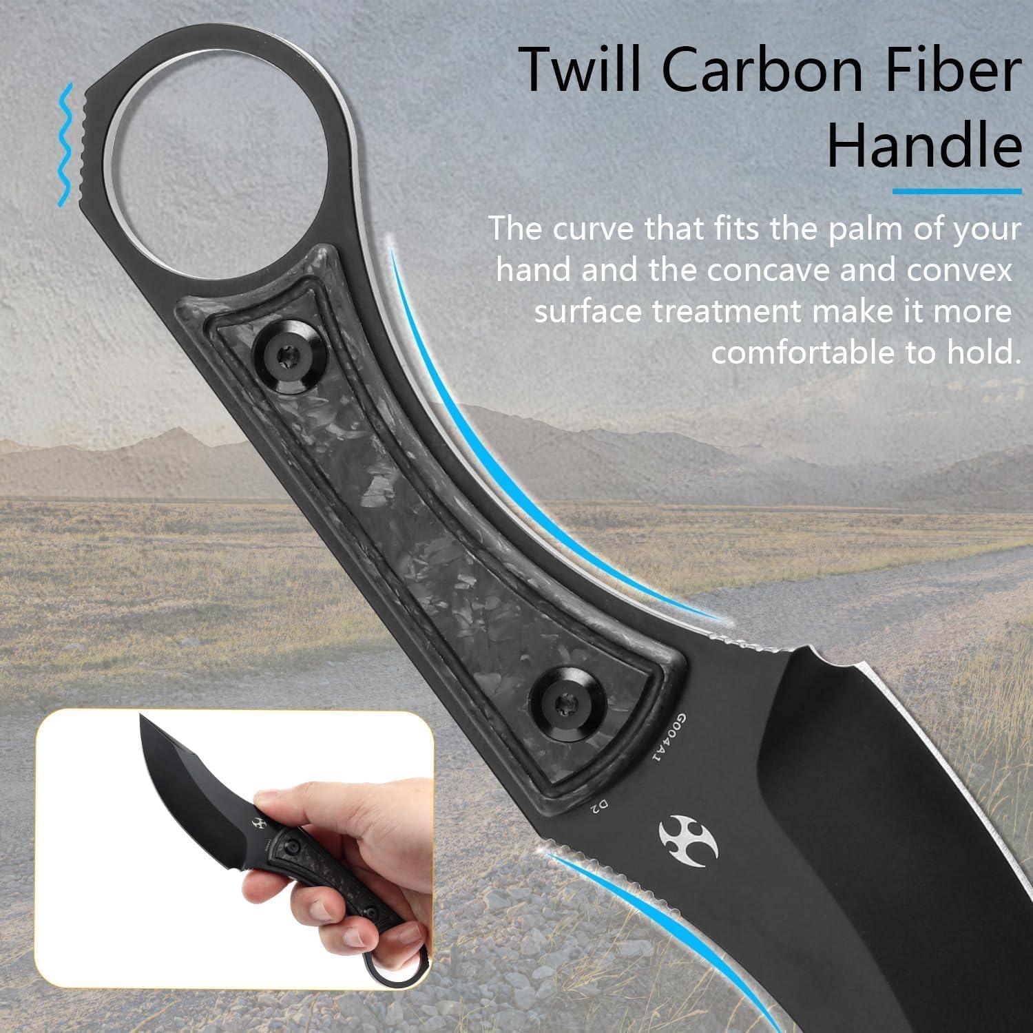 Cuchillo de hoja fija KANSEPT Niko D2 9 cm con funda Kydex