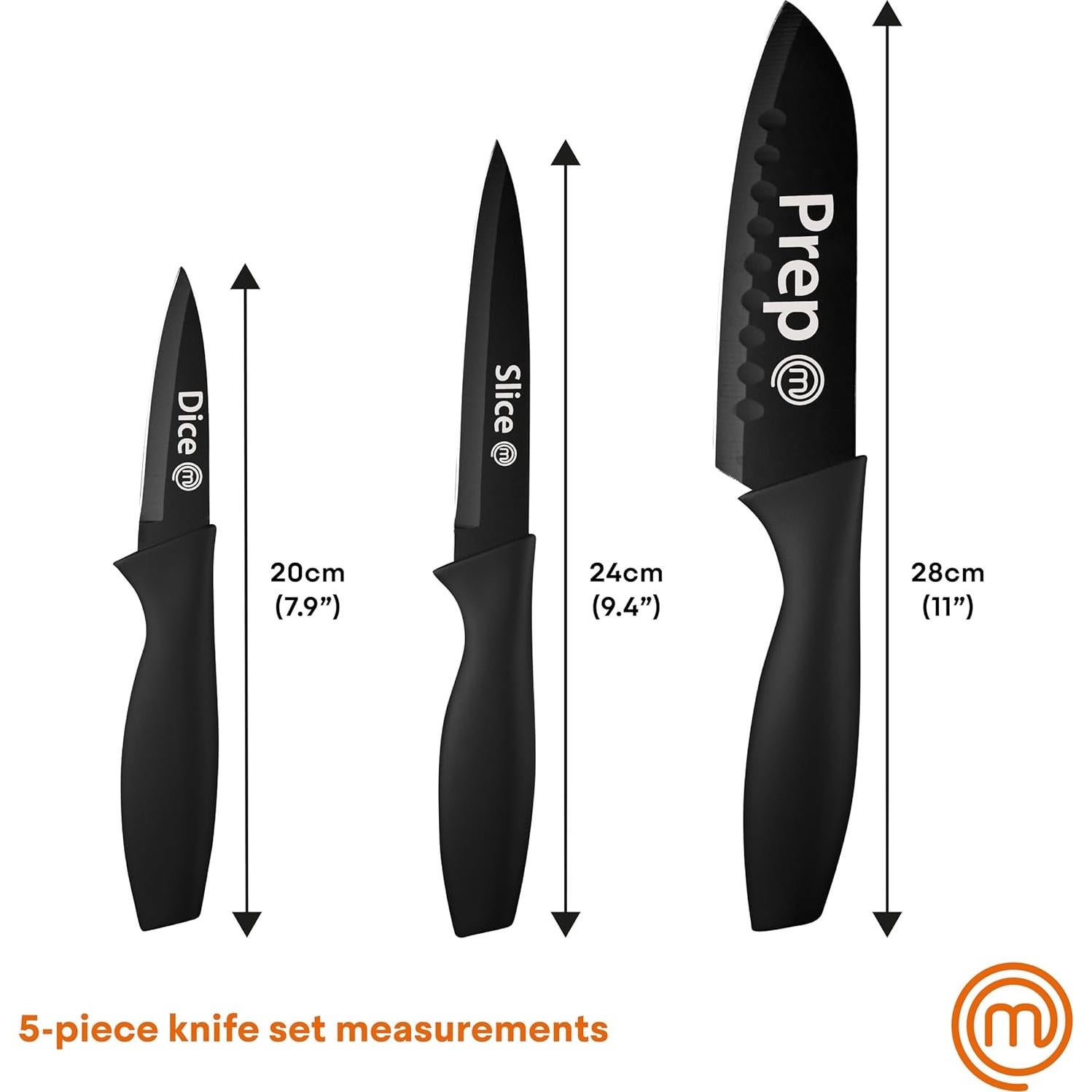 Juego de cuchillos de cocina MasterChef 3 piezas acero inoxidable