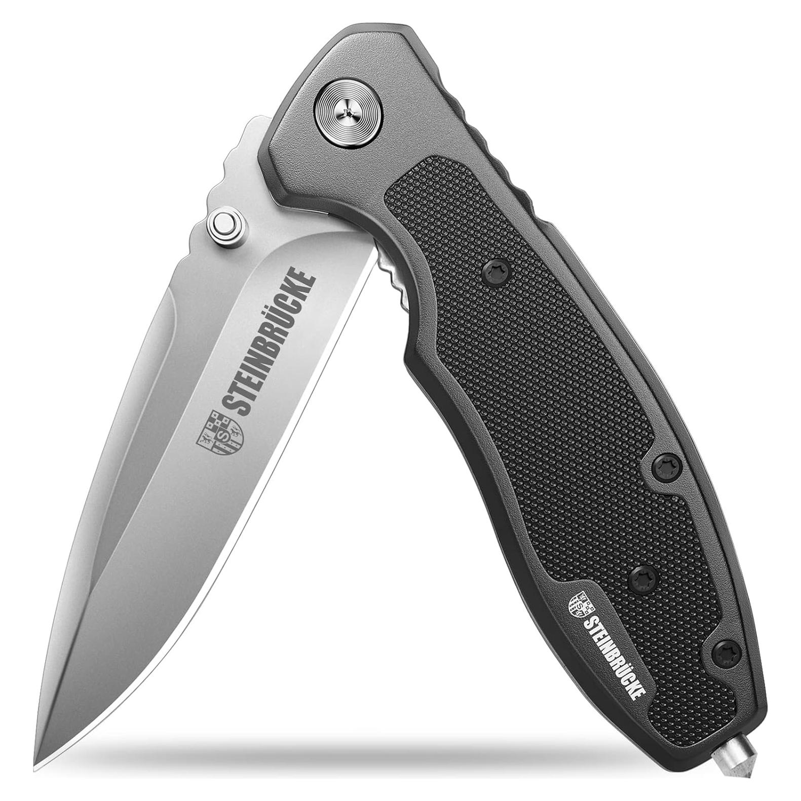 Cuchillo de Bolsillo Elemake 3.4" Acero Inoxidable EDC Gris
