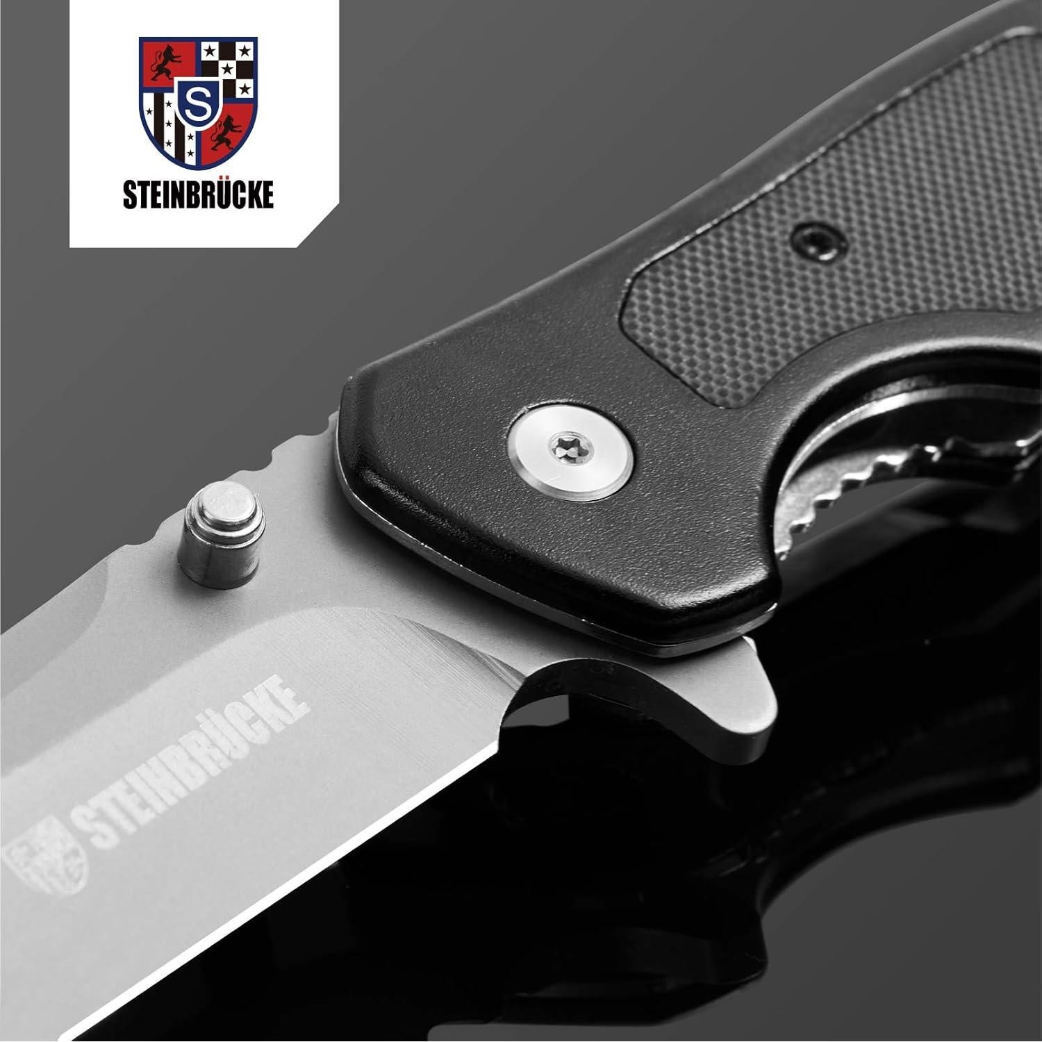 Cuchillo de Bolsillo Elemake 3.4" Acero Inoxidable EDC Gris