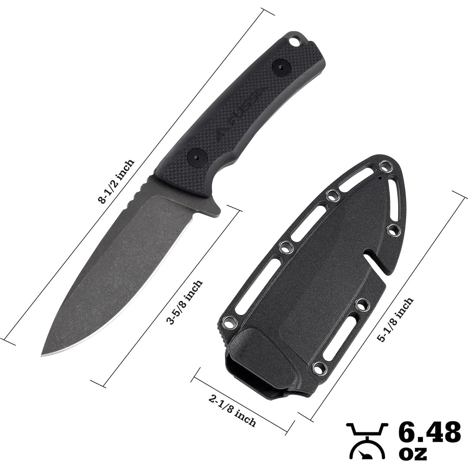 Cuchillo de Caza Fijo FLISSA D2 216mm con Mango G10 y Funda