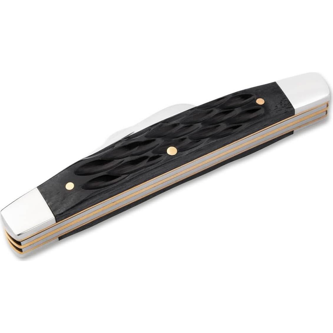 Cuchillo Plegable Boker 8.9 cm Hueso Negro Acanalado