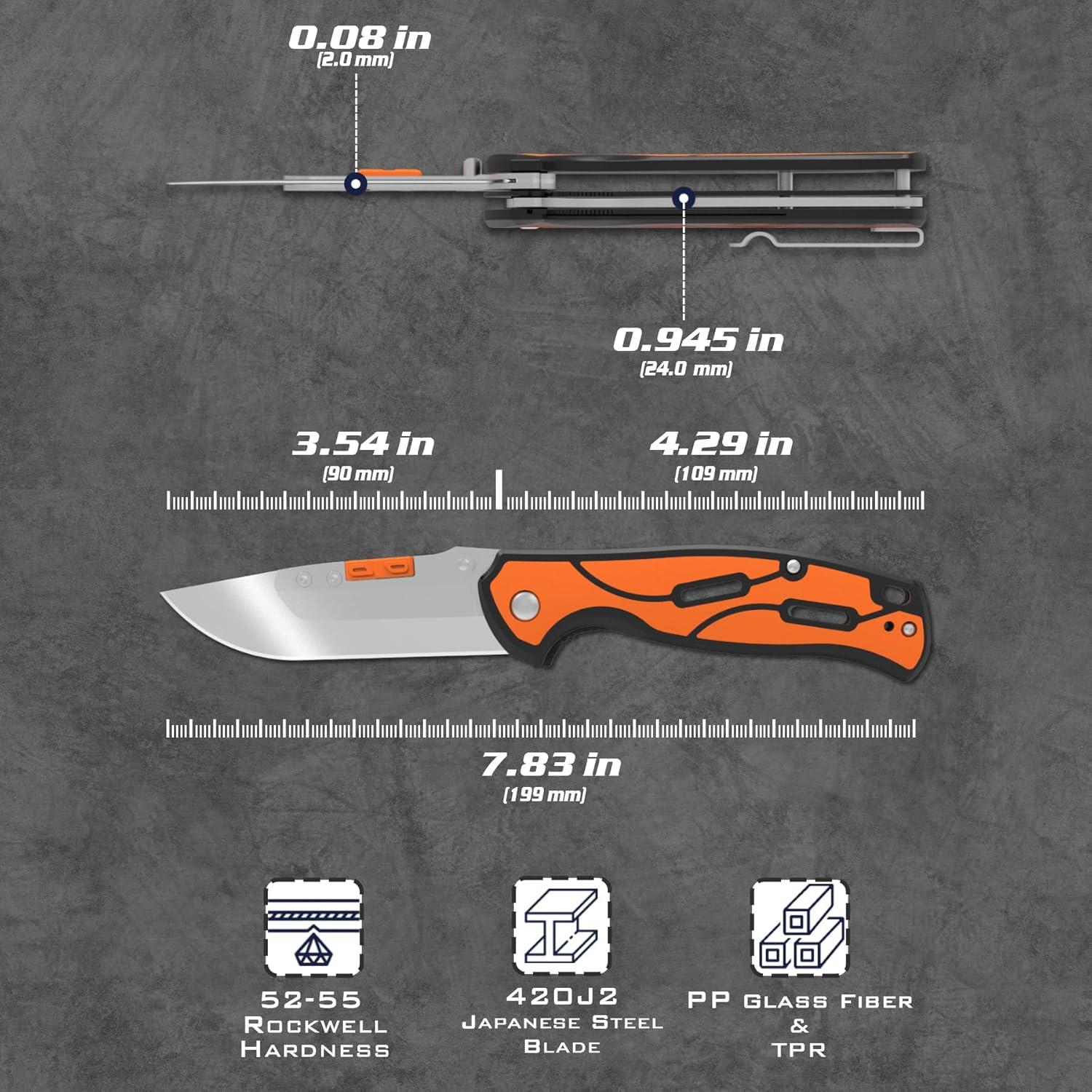 Cuchillo de Caza Plegable KNINE OUTDOORS con 9 Hojas Reemplazables