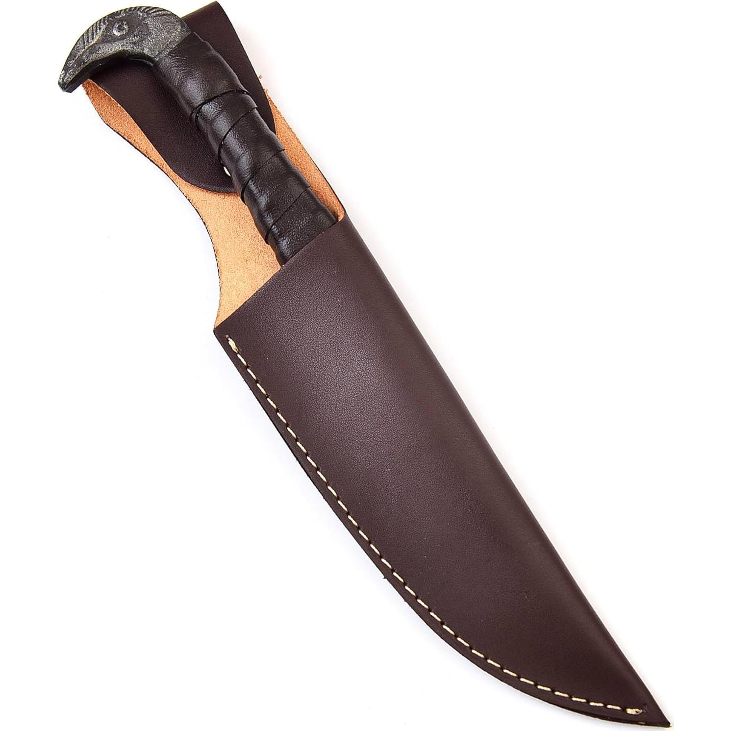 Cuchillo de Caza LEONA CRAFT Cabeza de Cuervo 25.4 cm