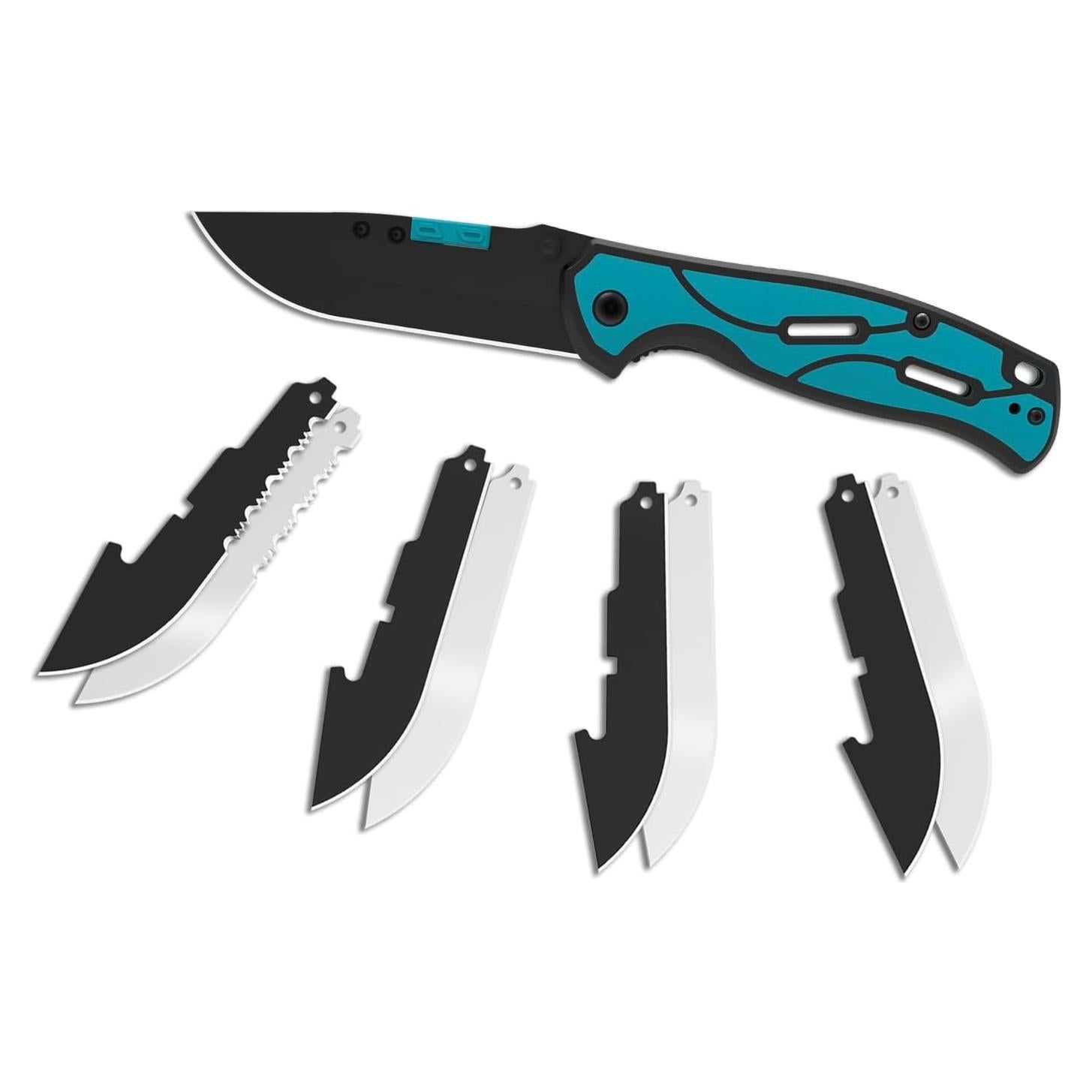 Cuchillo Plegable de Caza KNINE OUTDOORS con 9 Cuchillas Reemplazables