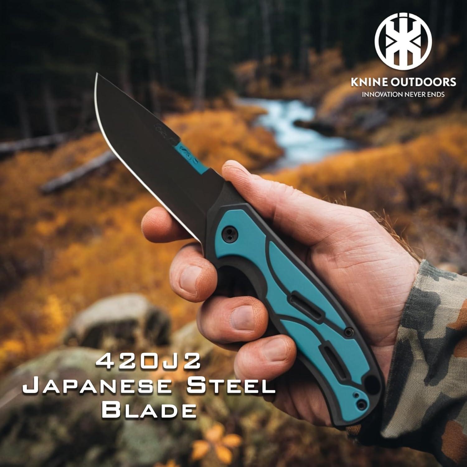 Cuchillo Plegable de Caza KNINE OUTDOORS con 9 Cuchillas Reemplazables