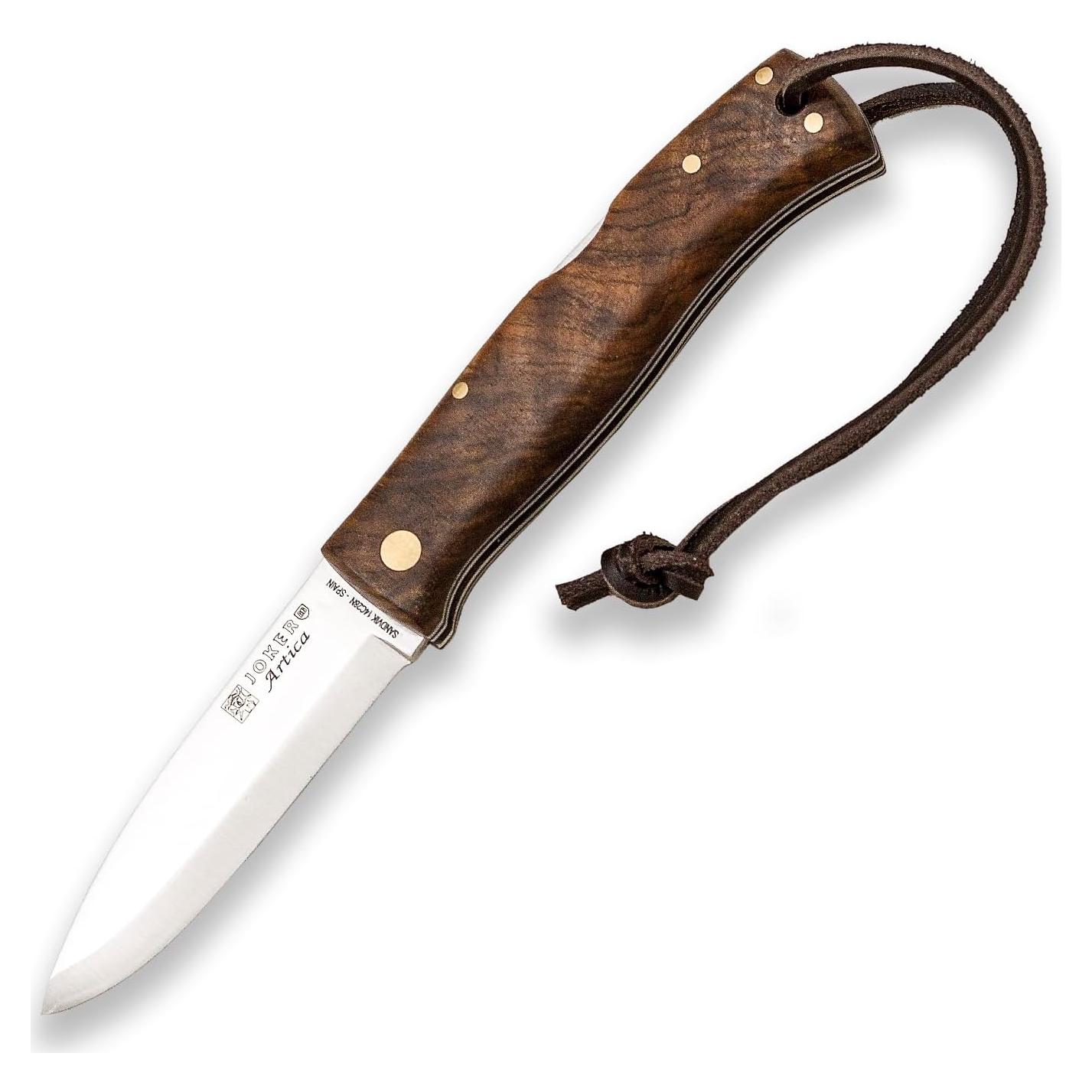 Cuchillo Plegable Joker Artica 155 Mango Nogal 8cm Acero 14C28N