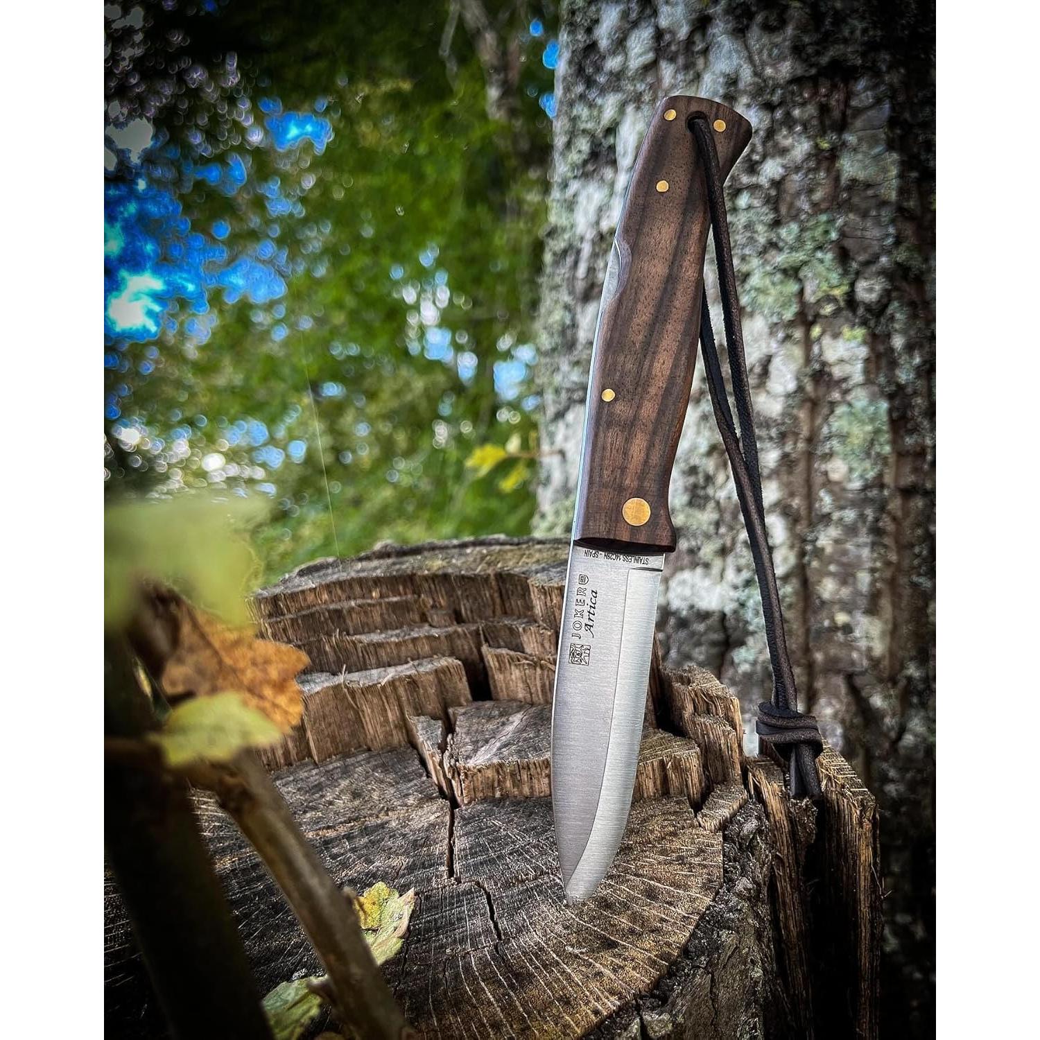 Cuchillo Plegable Joker Artica 155 Mango Nogal 8cm Acero 14C28N