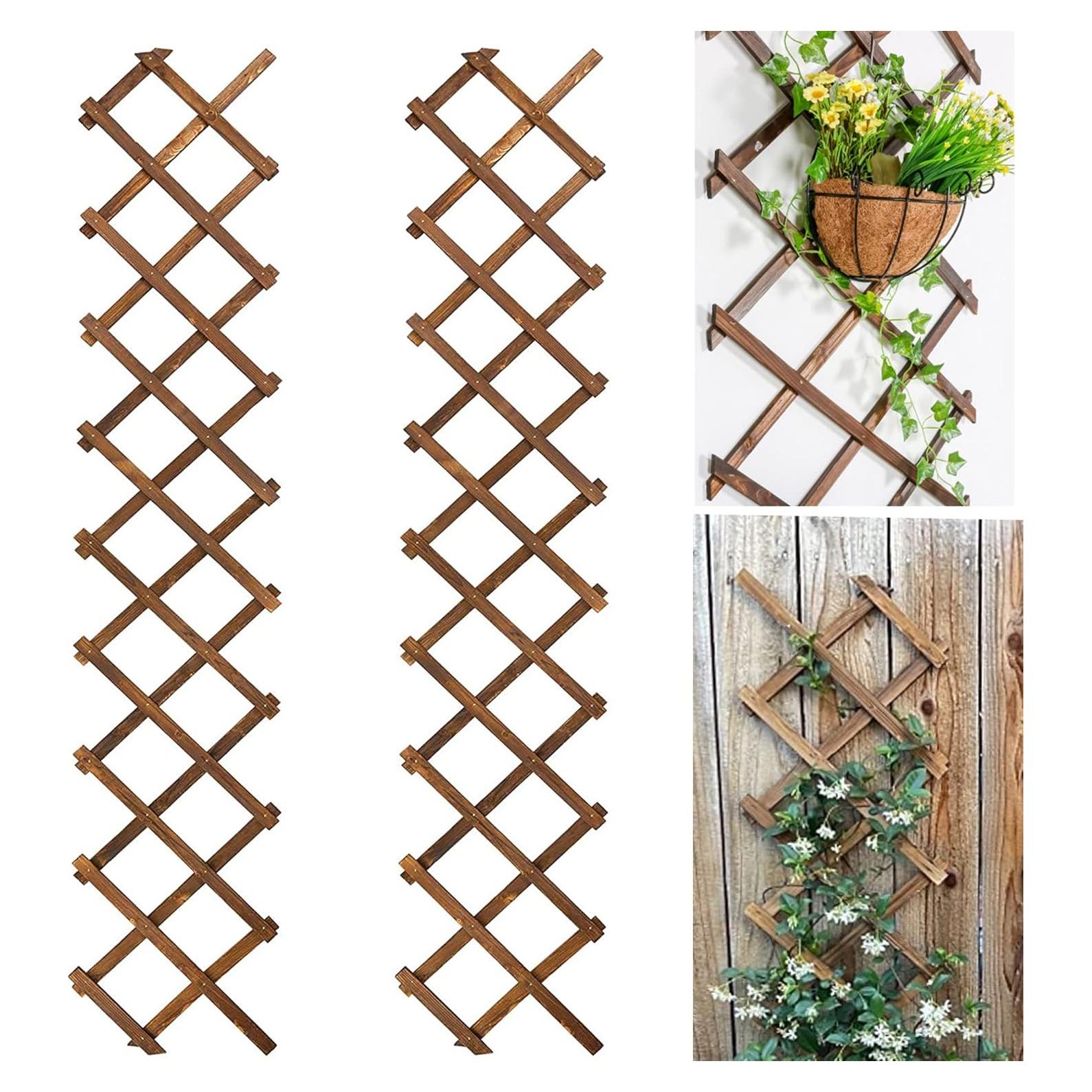 Panel de Cerca Retráctil de Madera Avalution 2 Paquete