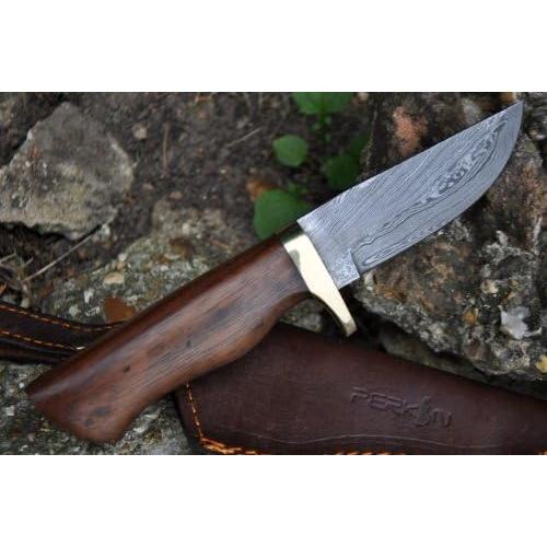 Cuchillo de Caza Perkin AR1009 de Acero Damasco con Funda