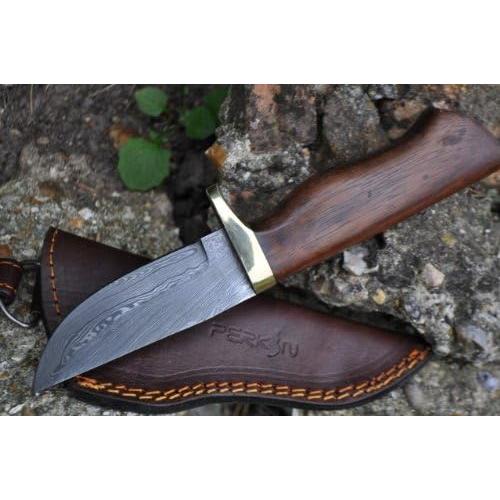 Cuchillo de Caza Perkin AR1009 de Acero Damasco con Funda