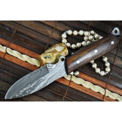 Cuchillo de Caza Perkin Damasco 25.4 cm Full Tang con Funda