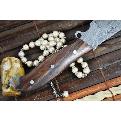 Cuchillo de Caza Perkin Damasco 25.4 cm Full Tang con Funda