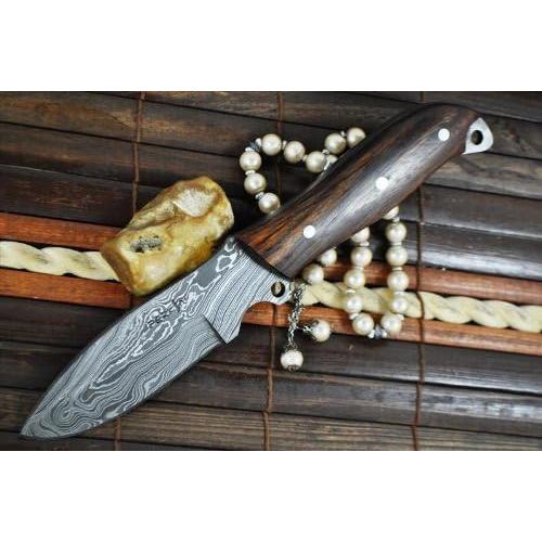 Cuchillo de Caza Perkin Damasco 25.4 cm Full Tang con Funda