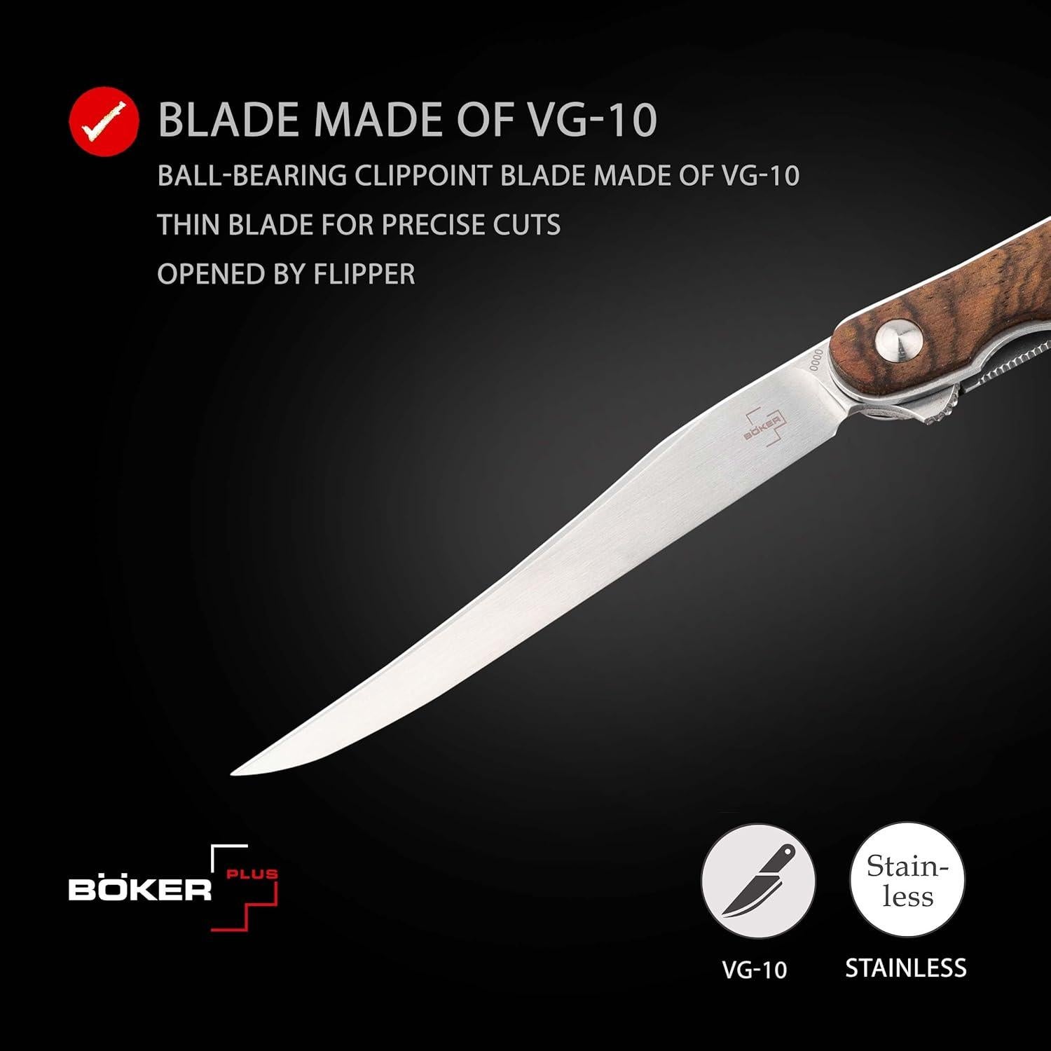 Cuchillo de bolsillo BÖKER PLUS Urban Texas Tooth Pick VG-10