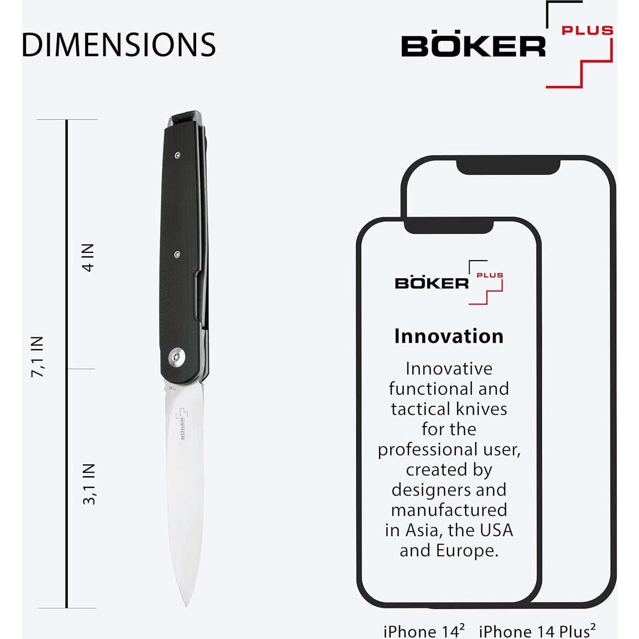 Cuchillo Boker Plus LRF Linerlock Negro 7.62 cm VG-10