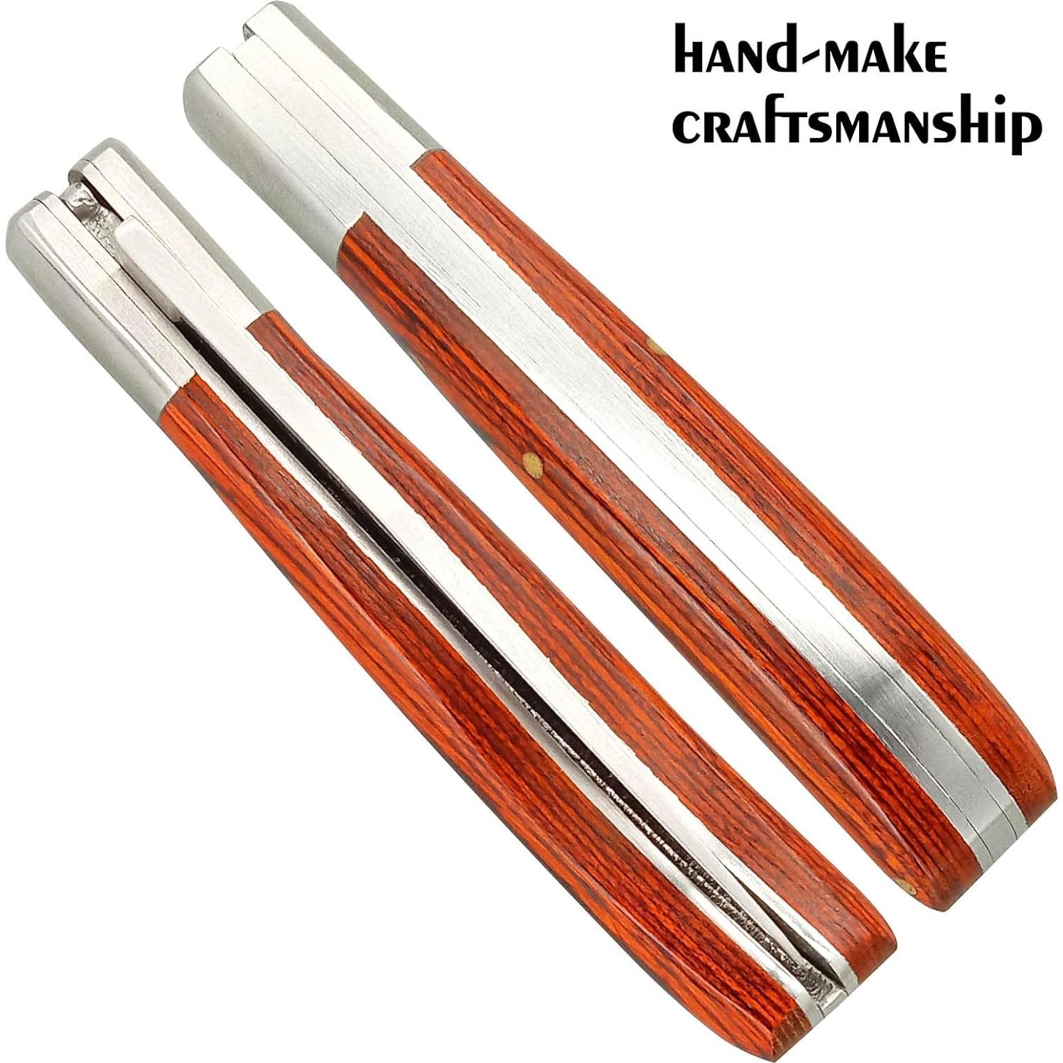 Cuchillo de bolsillo Gajing Barlow con mango de madera de cerezo