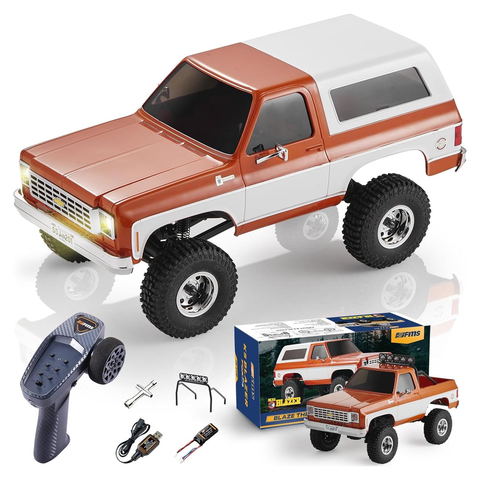 Coche RC FMS K5 Blazer 1/24 4WD Naranja RTR Todo Terreno