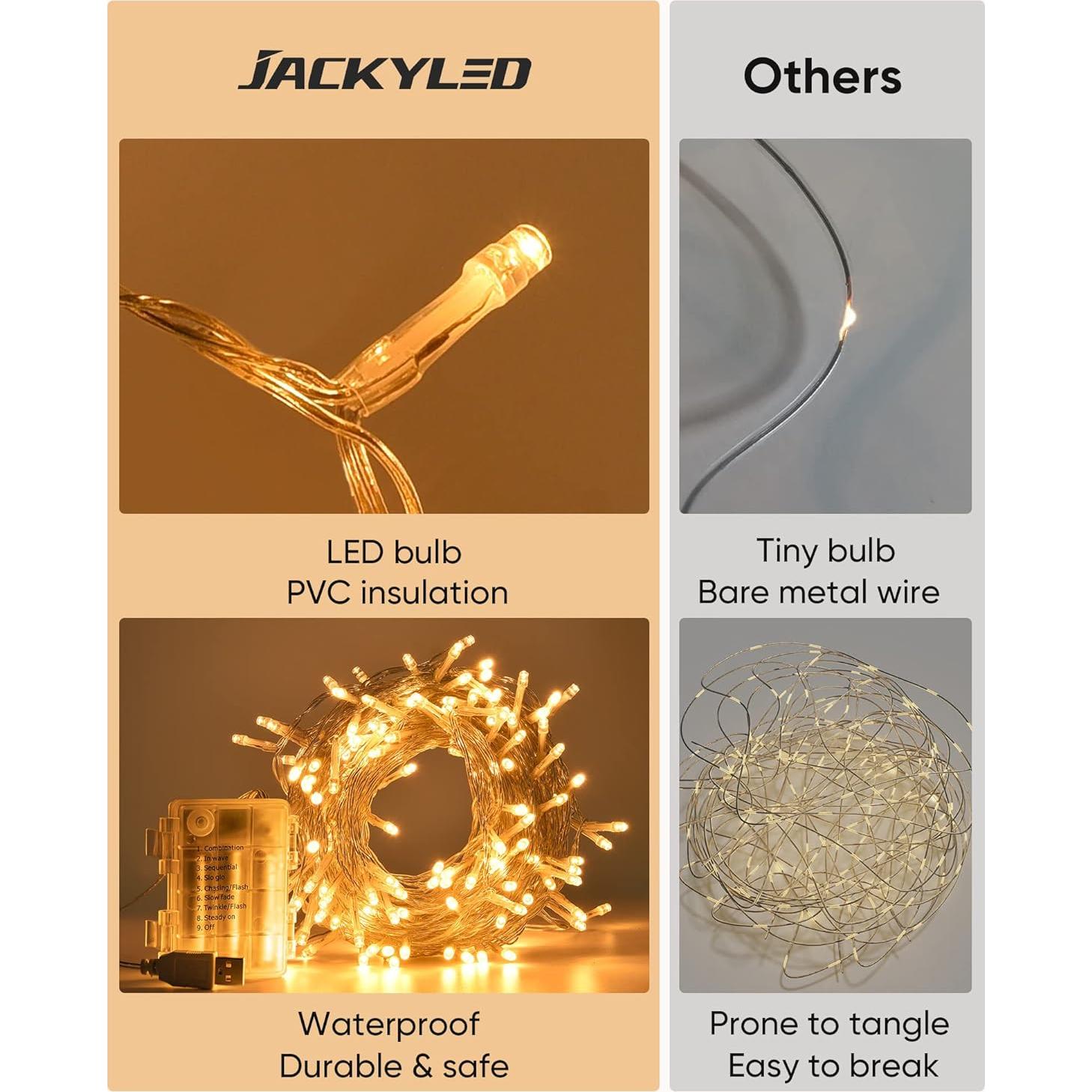 Guirnalda de Hiedra Artificial JACKYLED 25.6m con 240 Luces LED