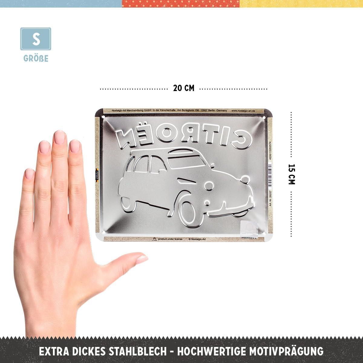 Letrero de Metal Vintage Citroen 2CV Nostalgic-Art 20x15 cm