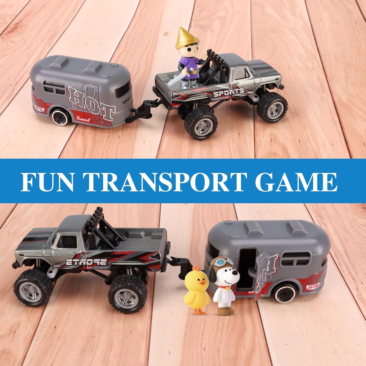 Mini Camión RC Hehred G16-M6 1:64 con Remolque y Luces