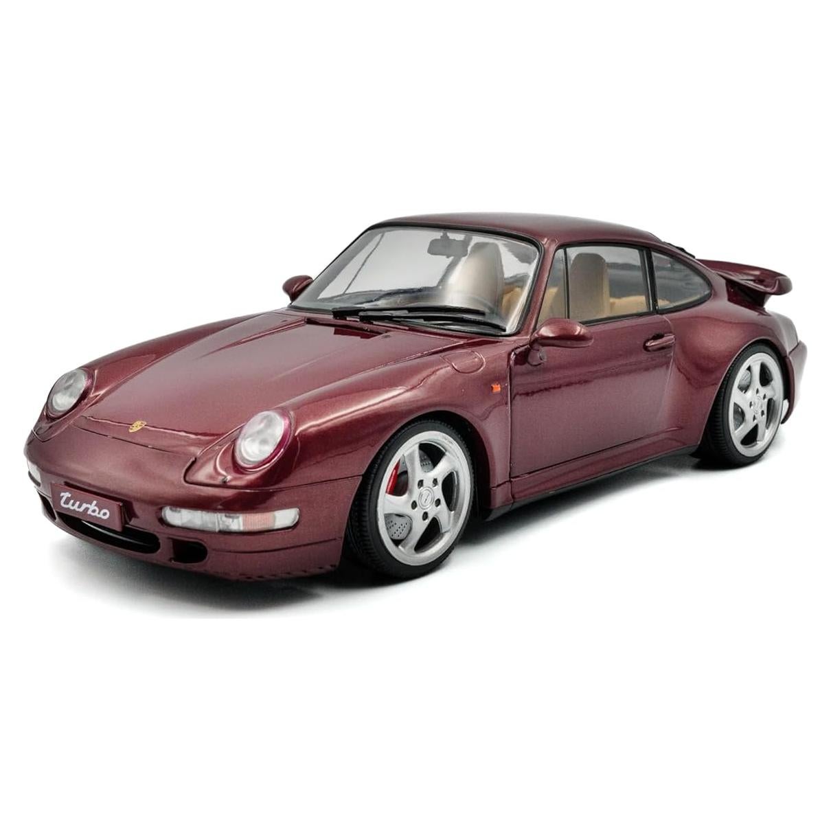 Modelo Diecast Porsche 911 (993) Turbo 1997 Solido 1:18 Arena Red
