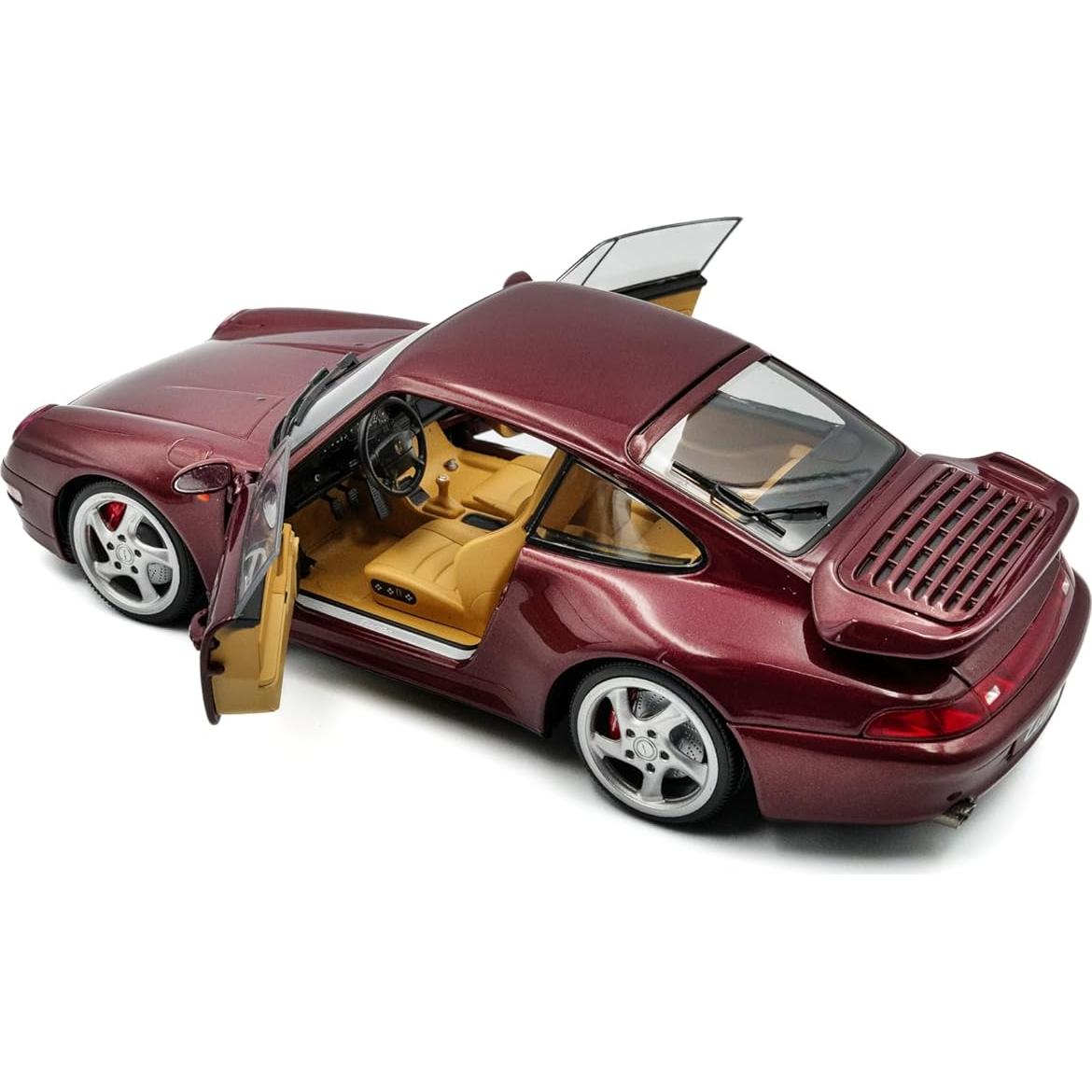 Modelo Diecast Porsche 911 (993) Turbo 1997 Solido 1:18 Arena Red