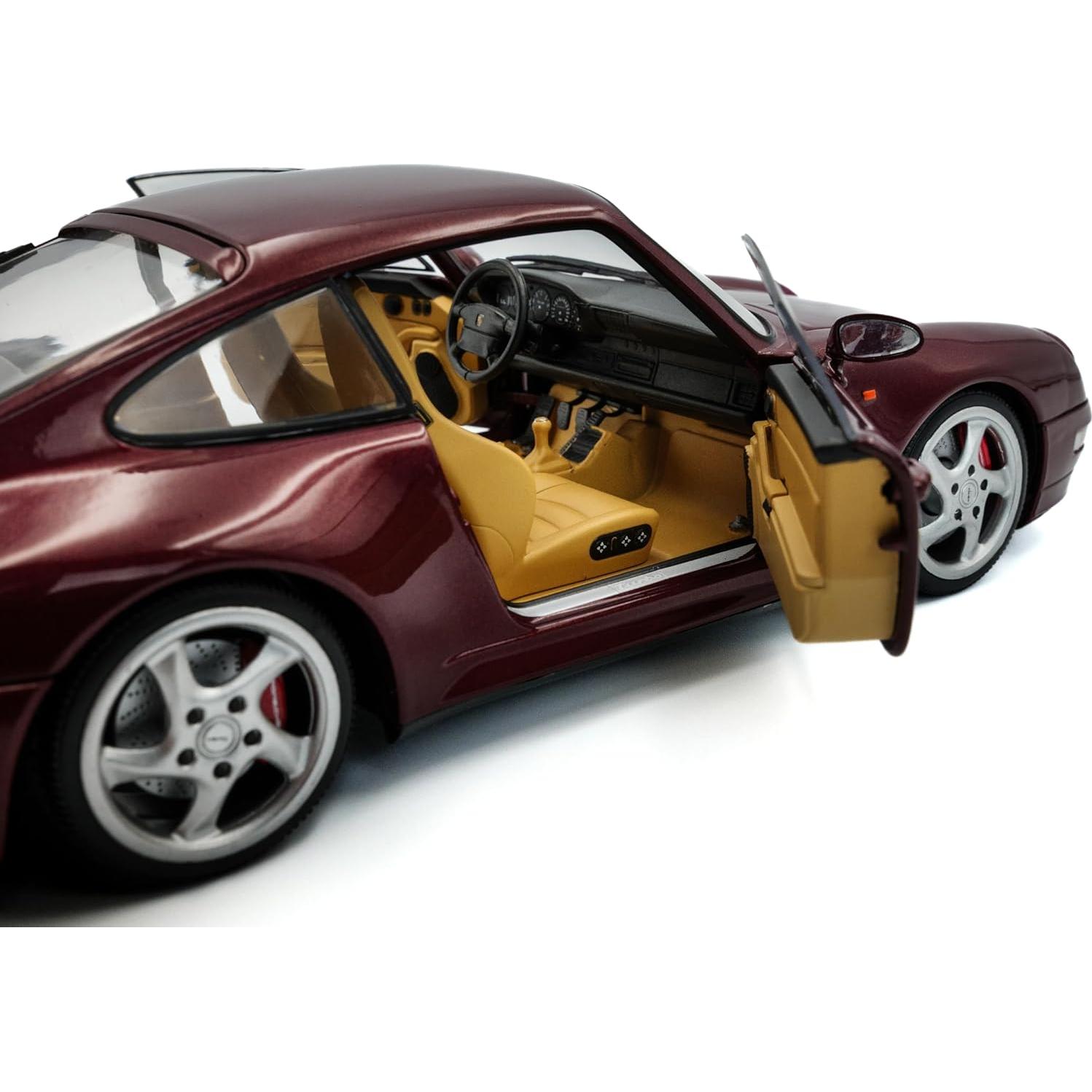 Modelo Diecast Porsche 911 (993) Turbo 1997 Solido 1:18 Arena Red