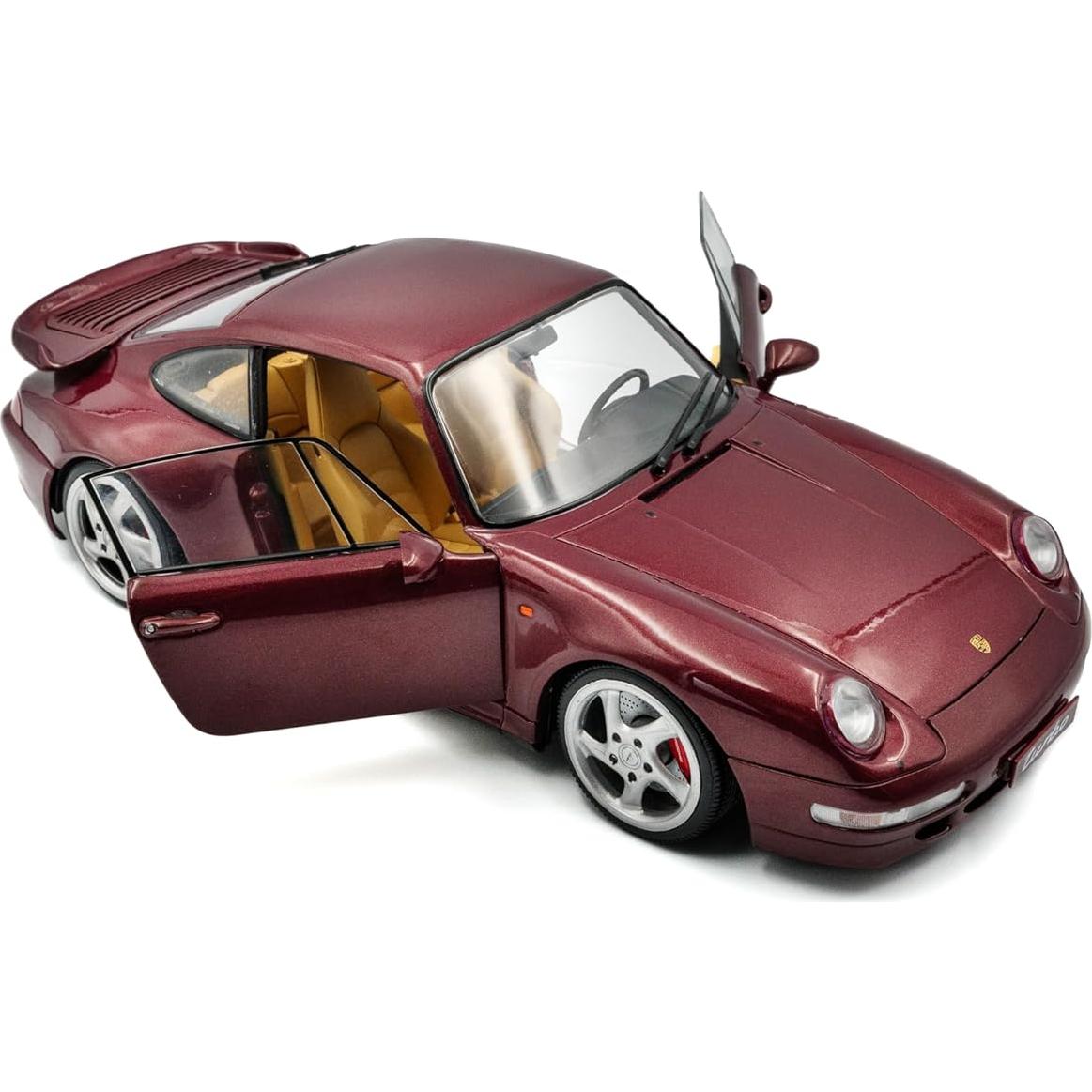Modelo Diecast Porsche 911 (993) Turbo 1997 Solido 1:18 Arena Red