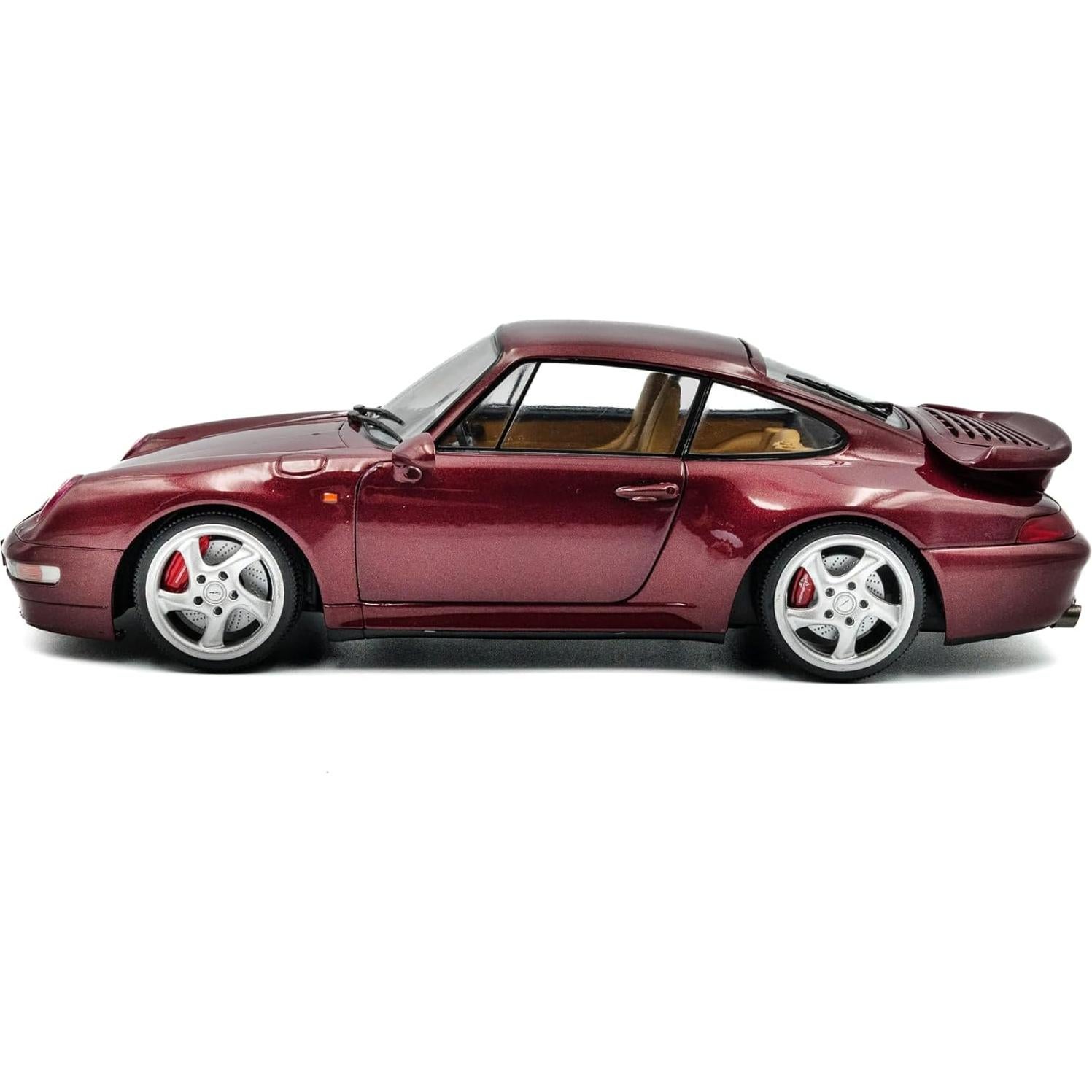 Modelo Diecast Porsche 911 (993) Turbo 1997 Solido 1:18 Arena Red