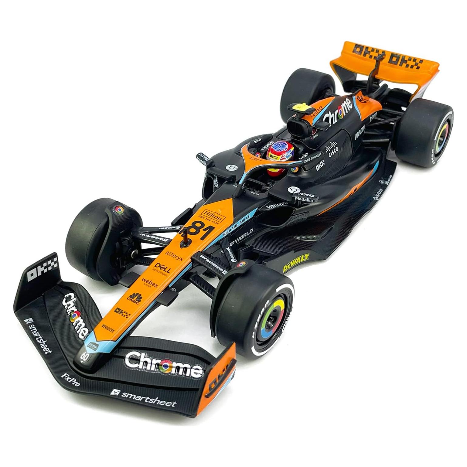 Coche de Juguete F1 McLaren MCL60 1:24 Metal Fundido Negro