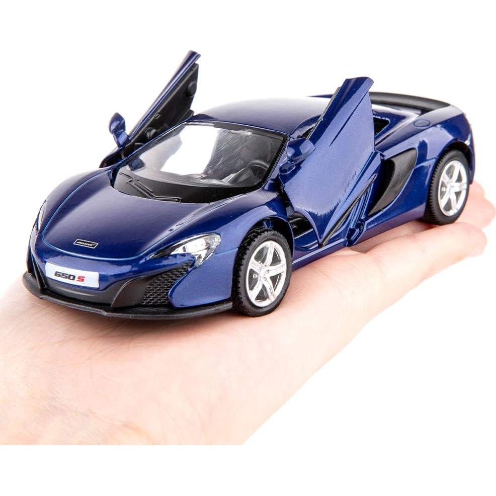 Coche de Juguete McLaren 650S Escala 1:36 Azul Retroceso