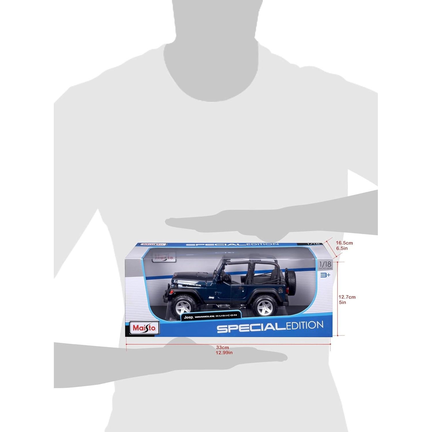 Maisto Jeep Wrangler Rubicon 1:18 Metal 24.1 cm