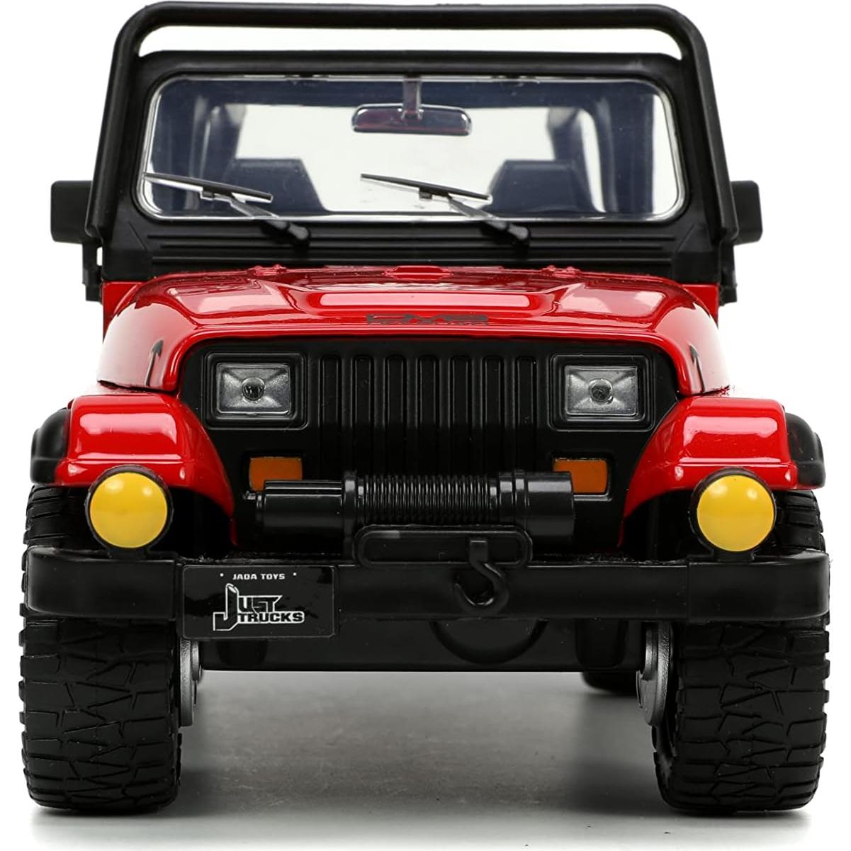 Juguete Die-cast Jeep Wrangler 1992 Jada Toys 1:24 Rojo/Negro