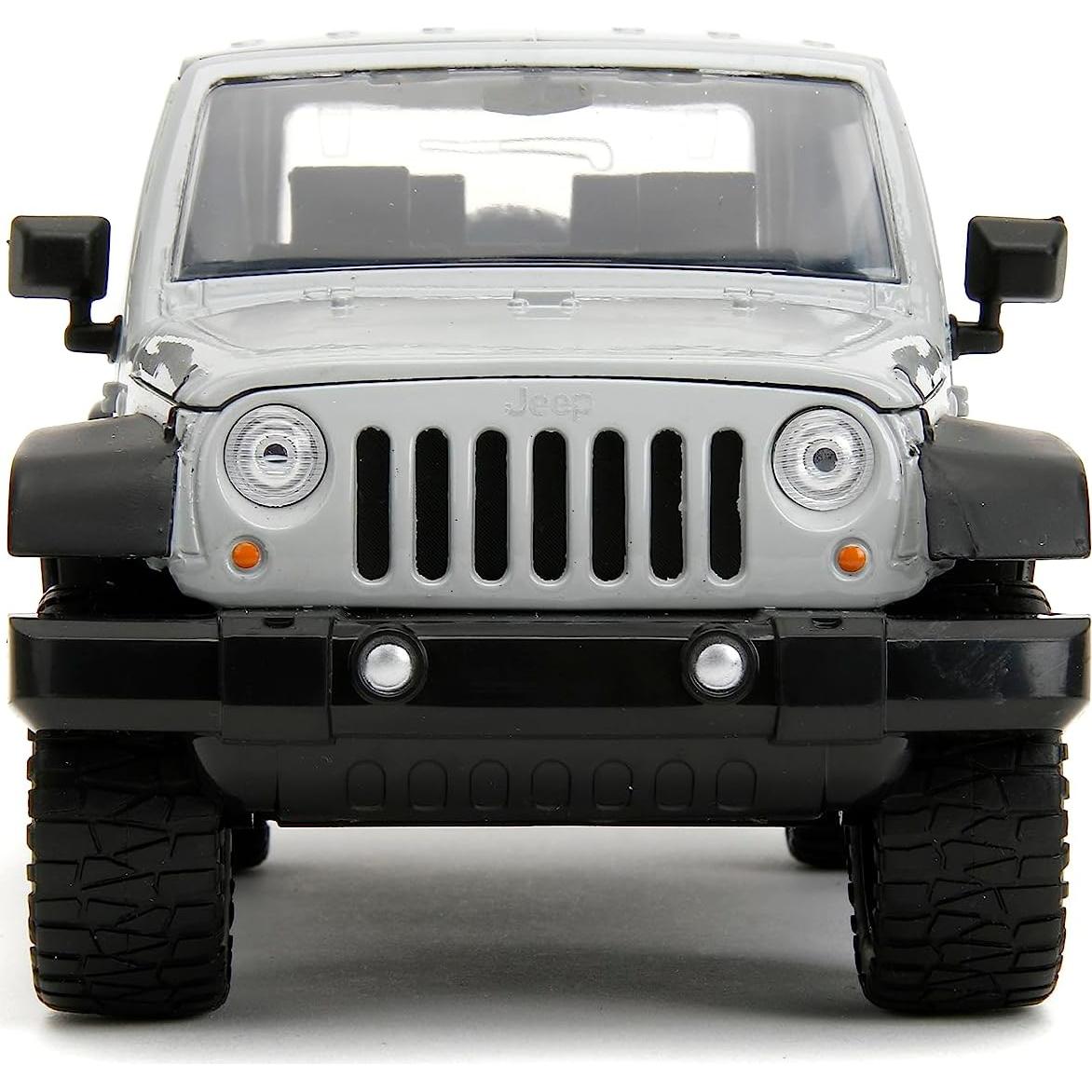 Juguete Die-Cast Jeep Wrangler 2007 Jada Toys 1:24 Gris/Negro