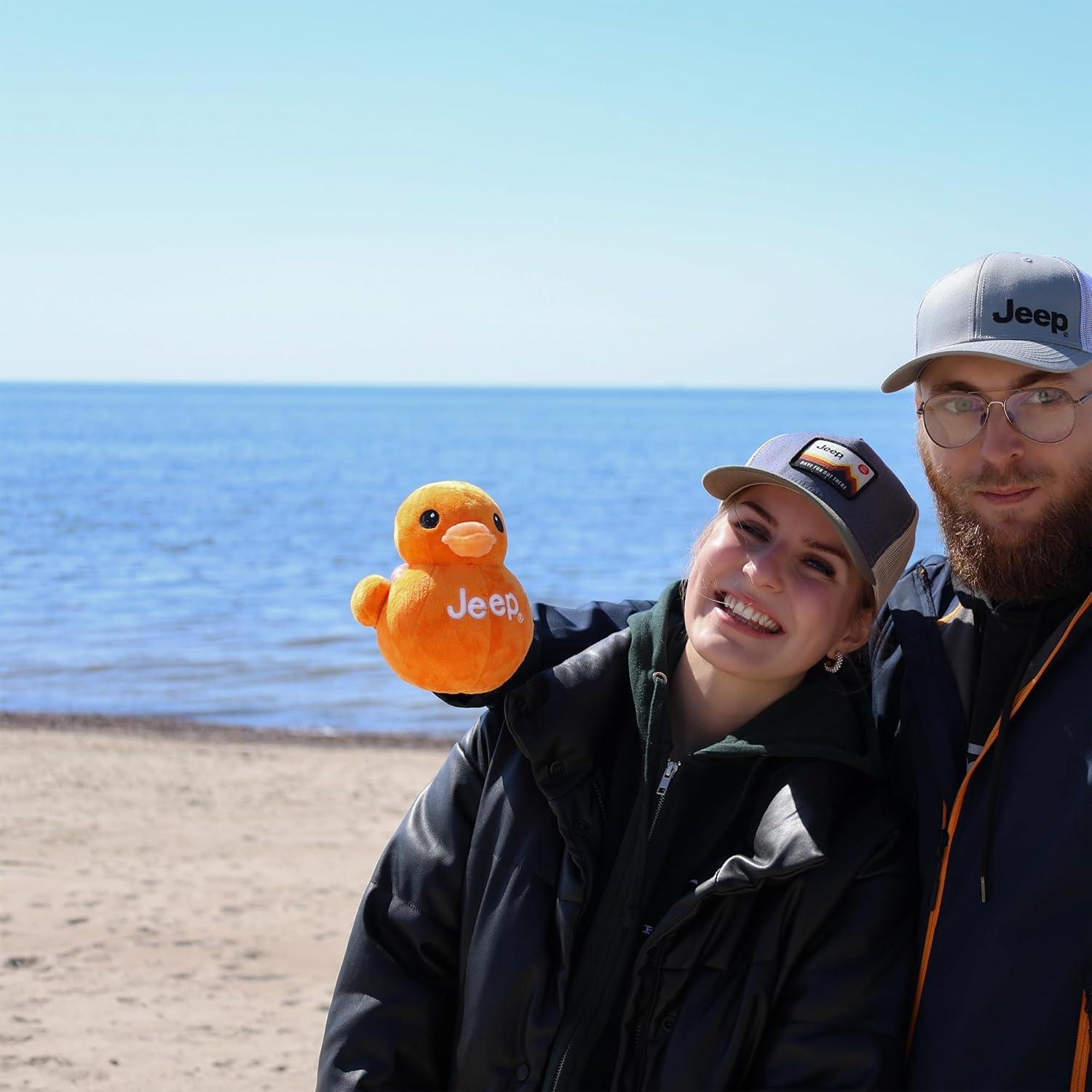 Pato de Peluche Jeep Naranja 17.78 cm - Regalo para Entusiastas