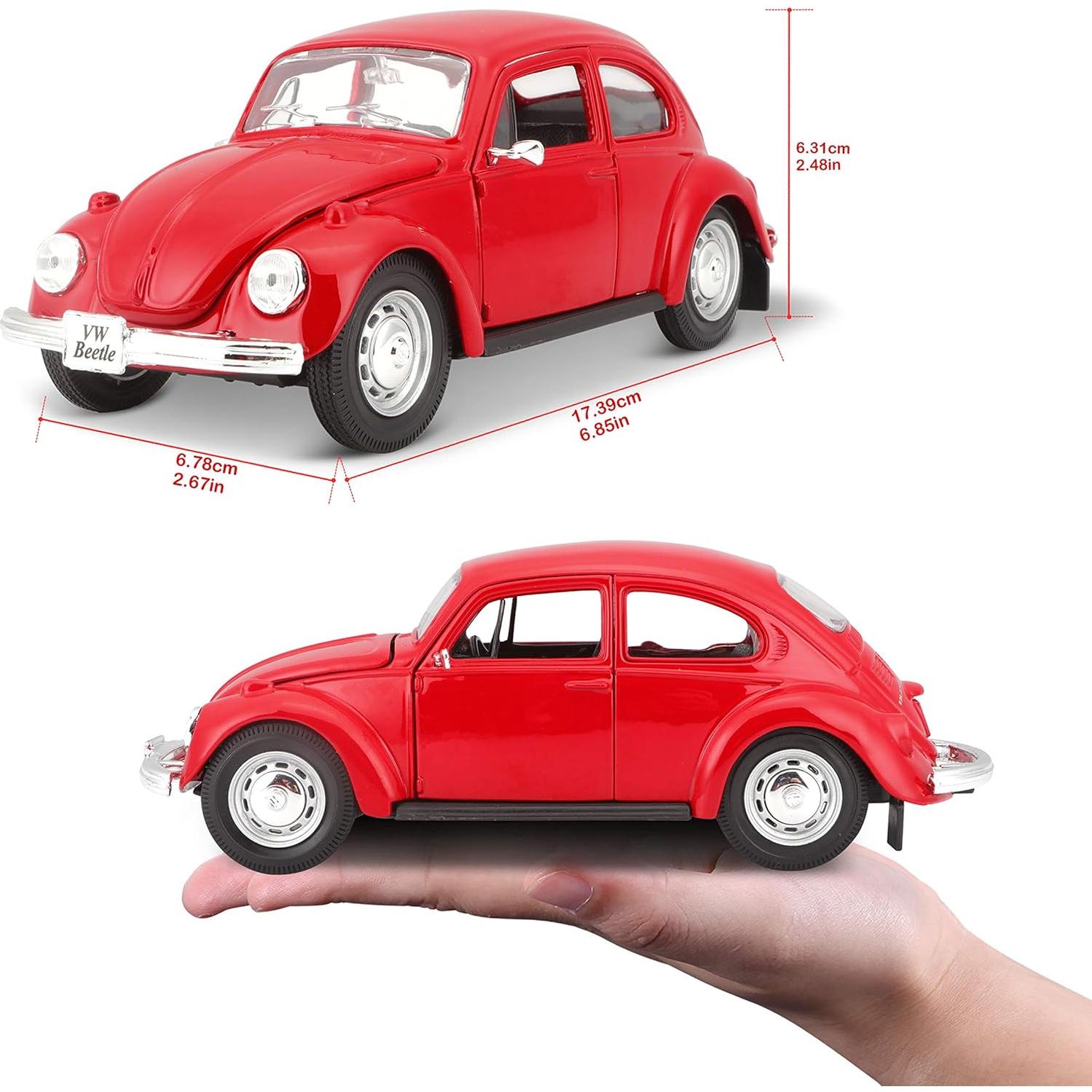 Maisto Volkswagen Beetle 1:24 Rojo Diecast Detallado