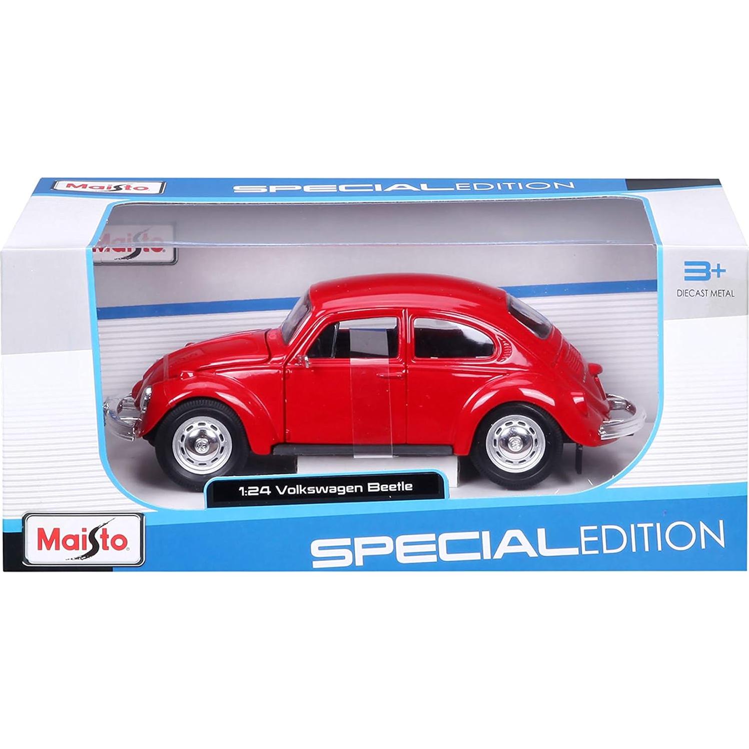 Maisto Volkswagen Beetle 1:24 Rojo Diecast Detallado