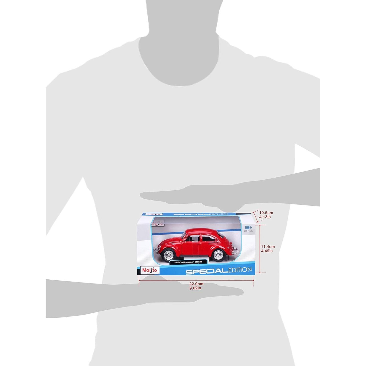 Maisto Volkswagen Beetle 1:24 Rojo Diecast Detallado