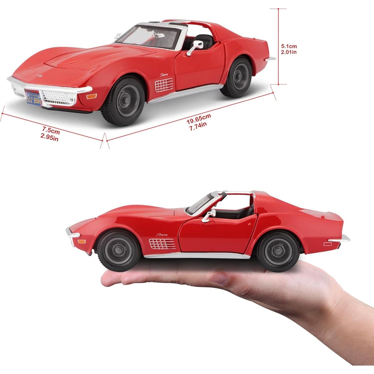 Maisto Chevrolet Corvette 1970 Diecast 1:24 Rojo